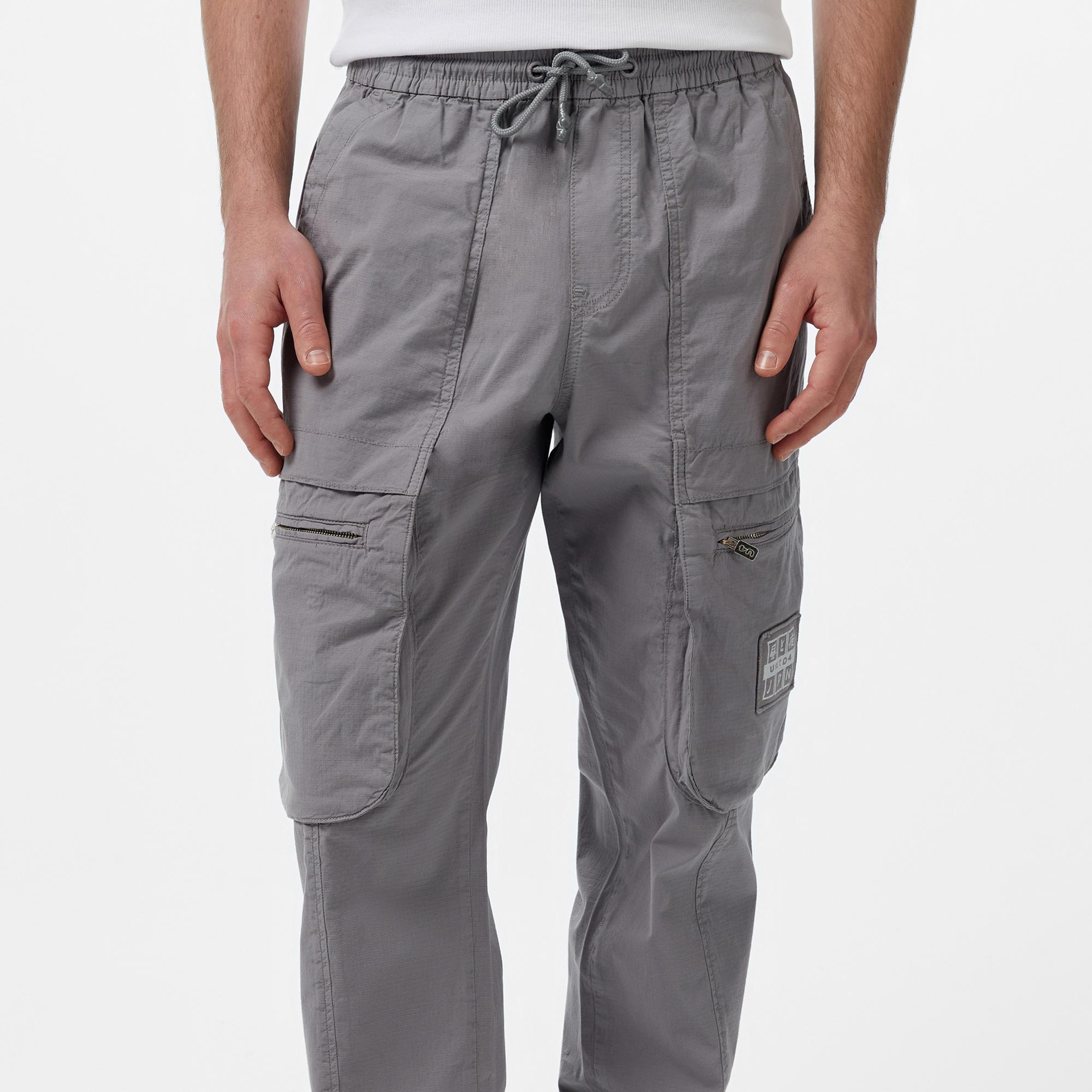 UNITED4 Oversize Erkek Gri Pantolon