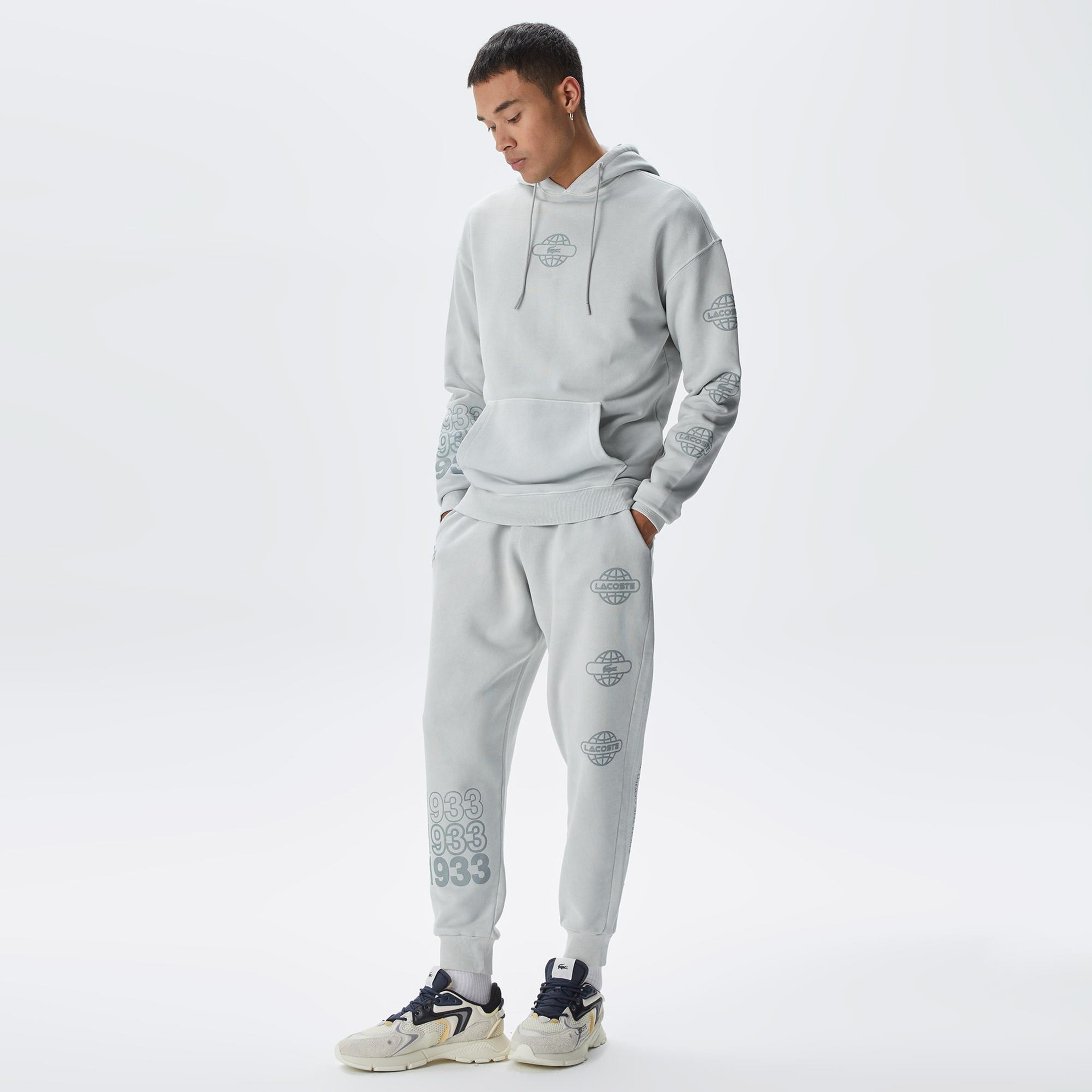 Lacoste House of SuperStep X Lacoste Kadın Gri Eşofman Altı