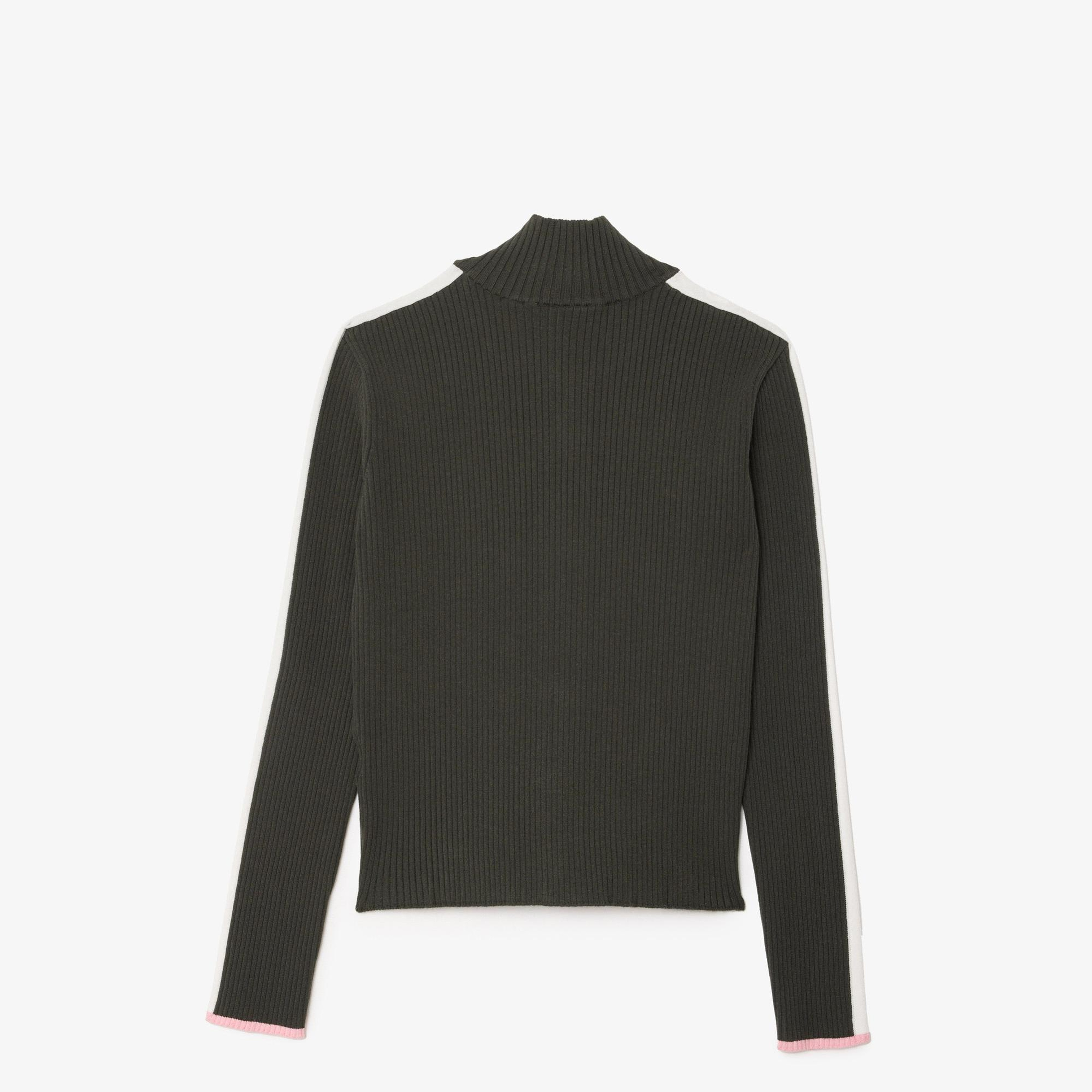 Kız Çocuk Renk Bloklu Haki Hırka