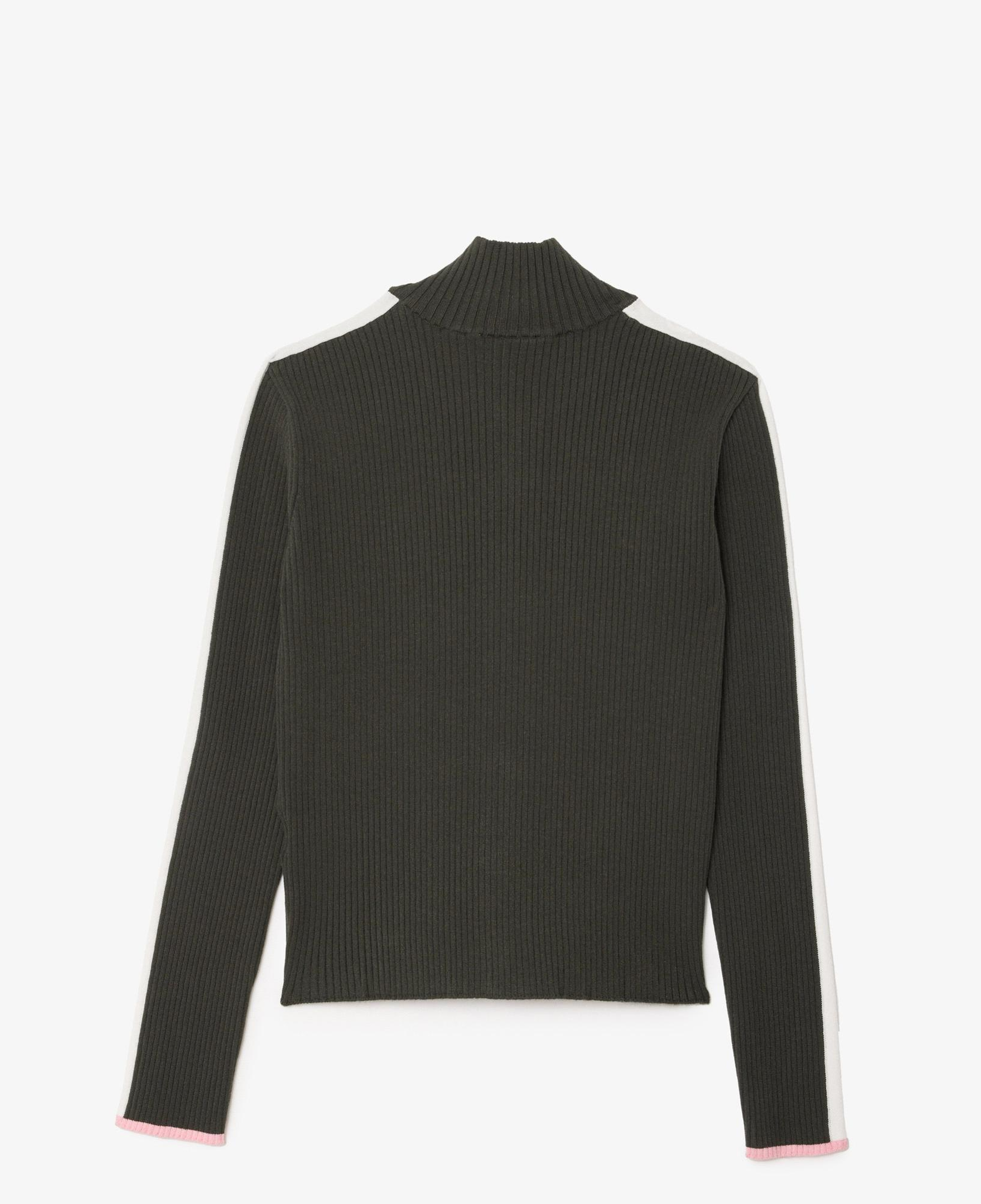 Kız Çocuk Renk Bloklu Haki Hırka