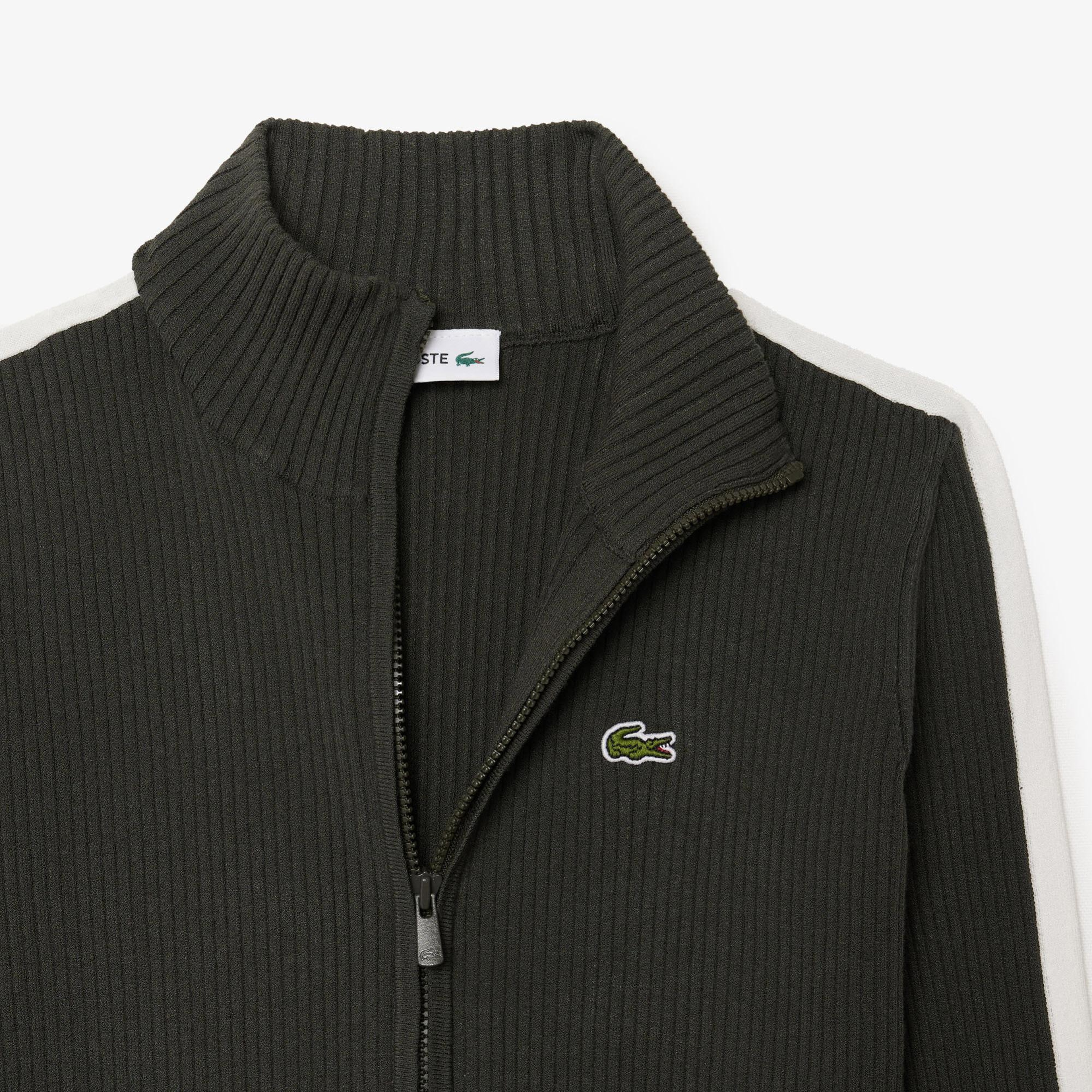 Kız Çocuk Renk Bloklu Haki Hırka