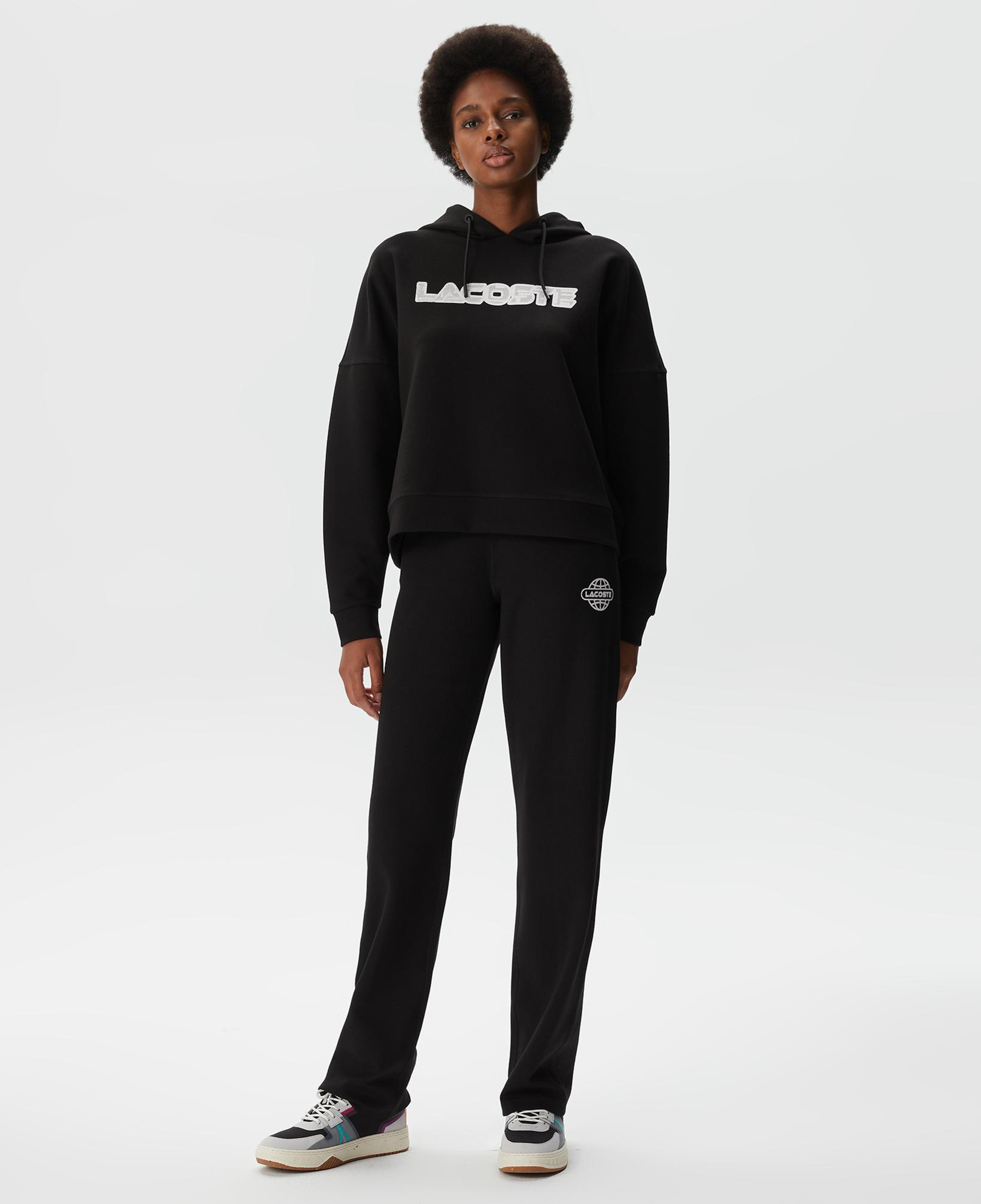 Kadın İspanyol Paça Siyah Eşofman Altı