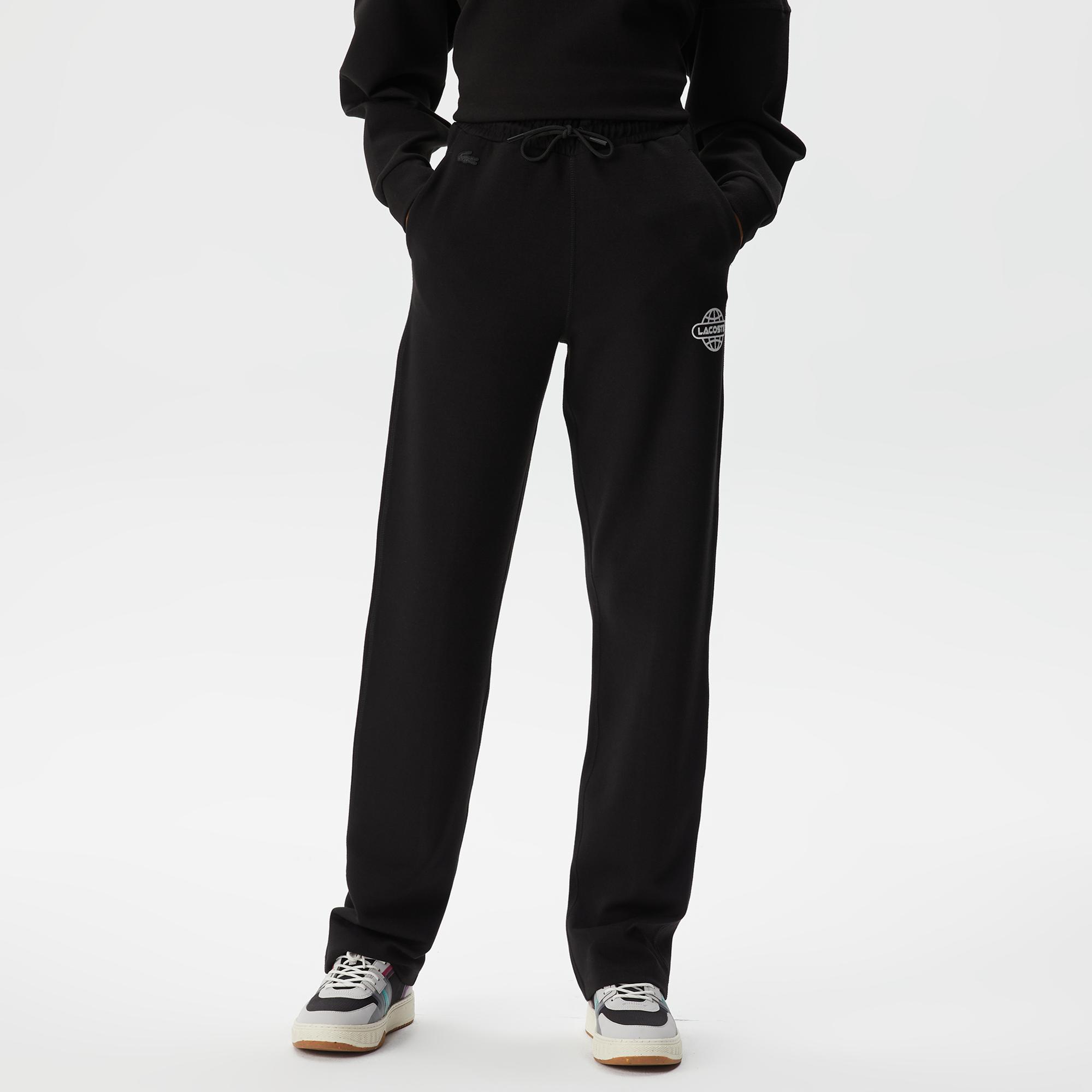 Kadın İspanyol Paça Siyah Eşofman Altı