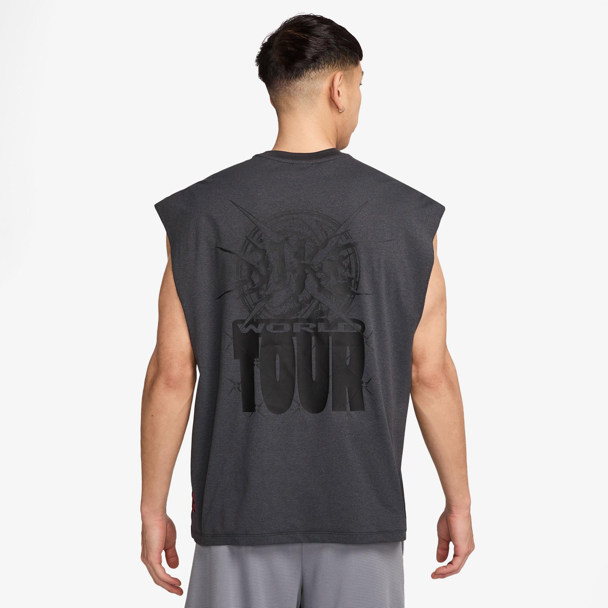 Nike Dri-Fit Top Street Erkek Gri T-Shirt