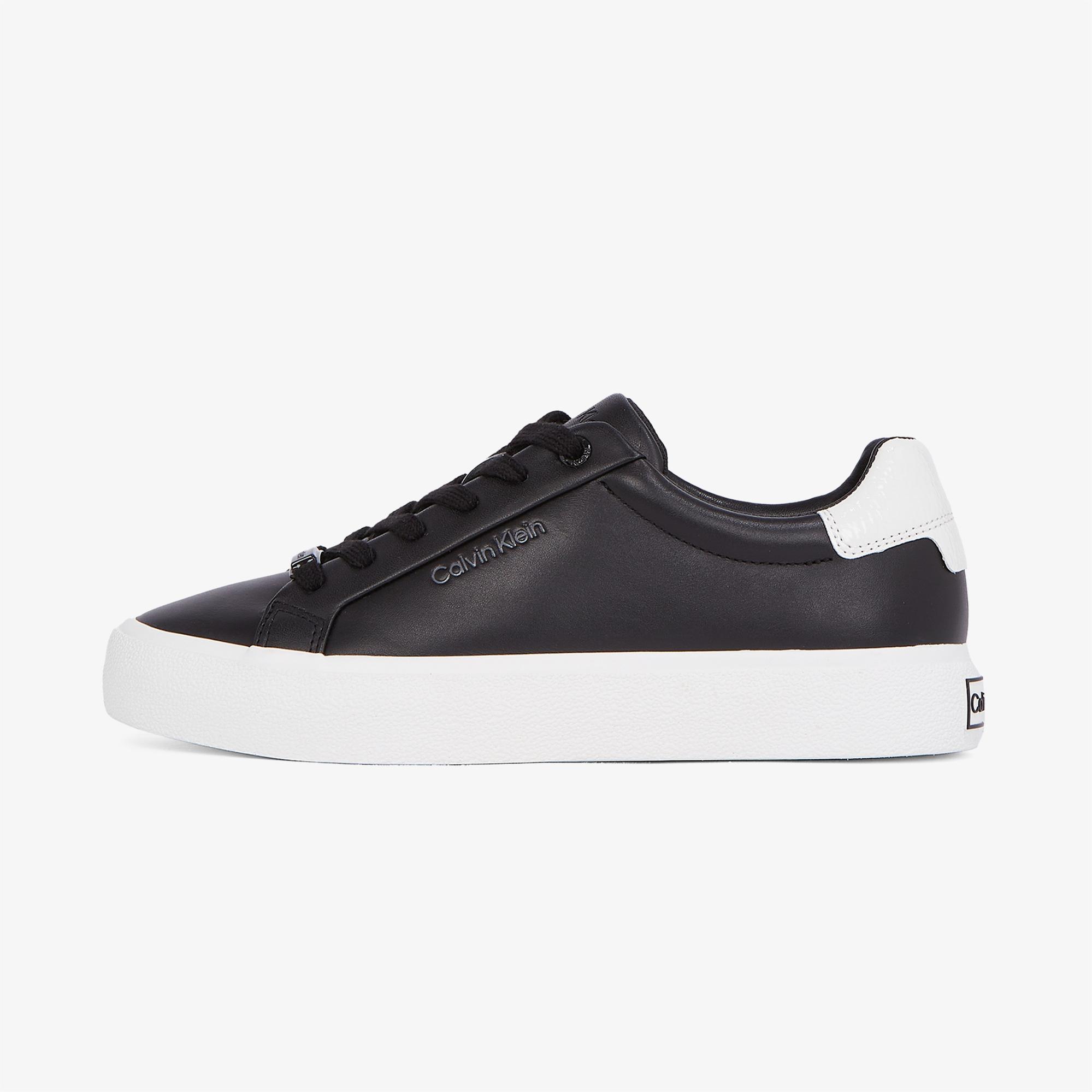 Calvin Klein Lace Up Texture Kadın Siyah Sneaker