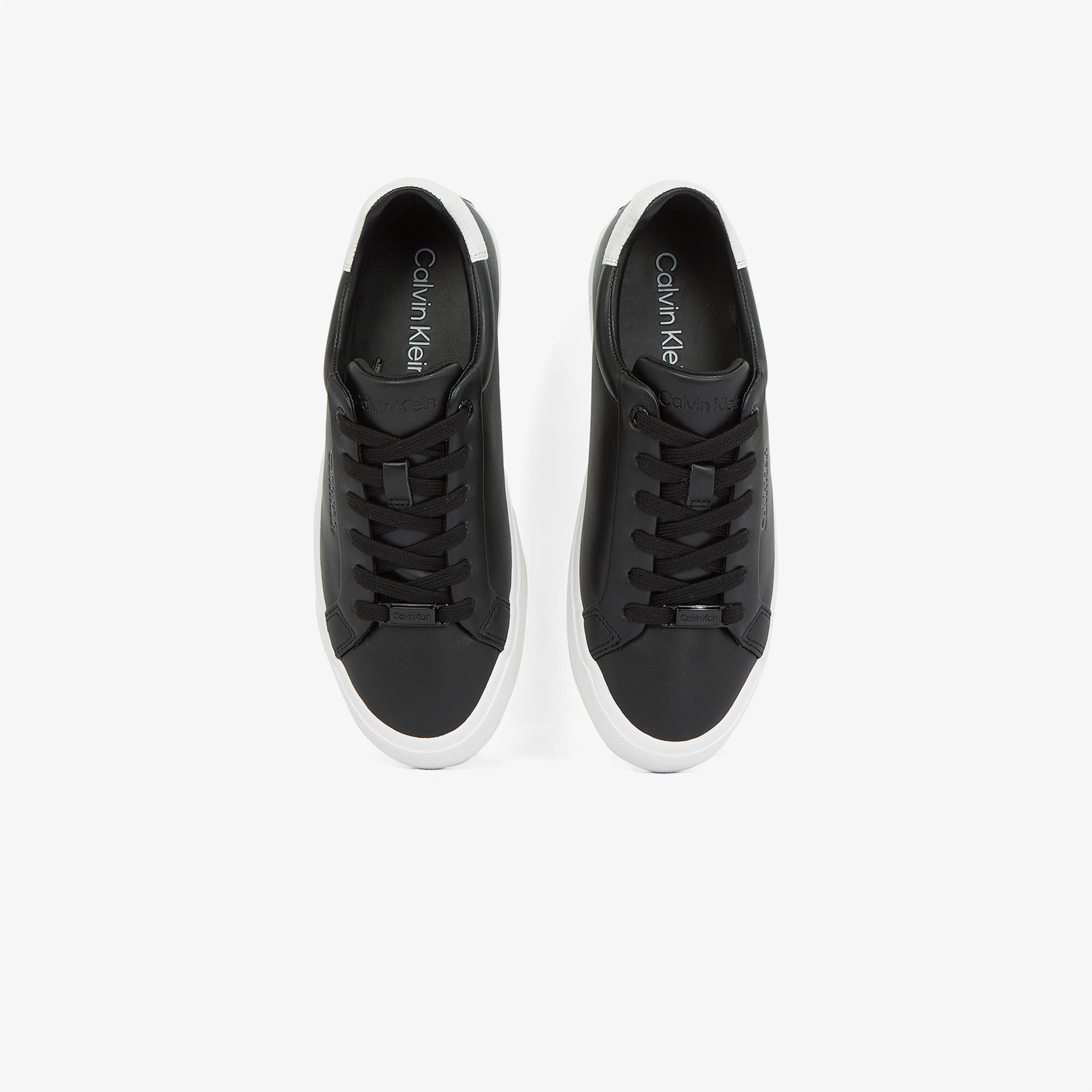 Calvin Klein Lace Up Texture Kadın Siyah Sneaker