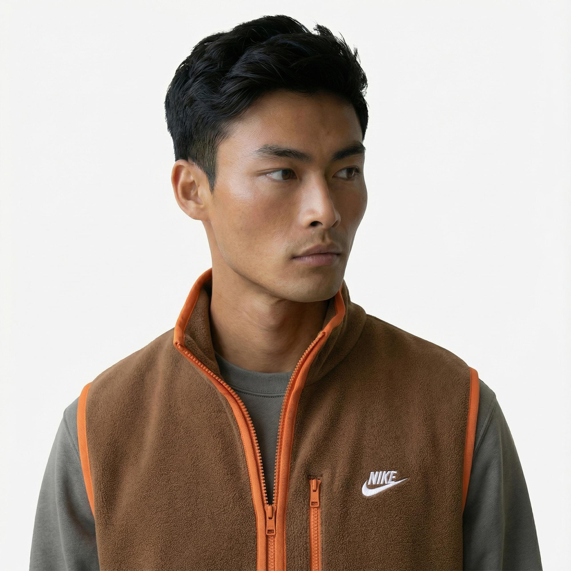 Nike Sportswear Club Winterized Erkek Kahverengi Yelek