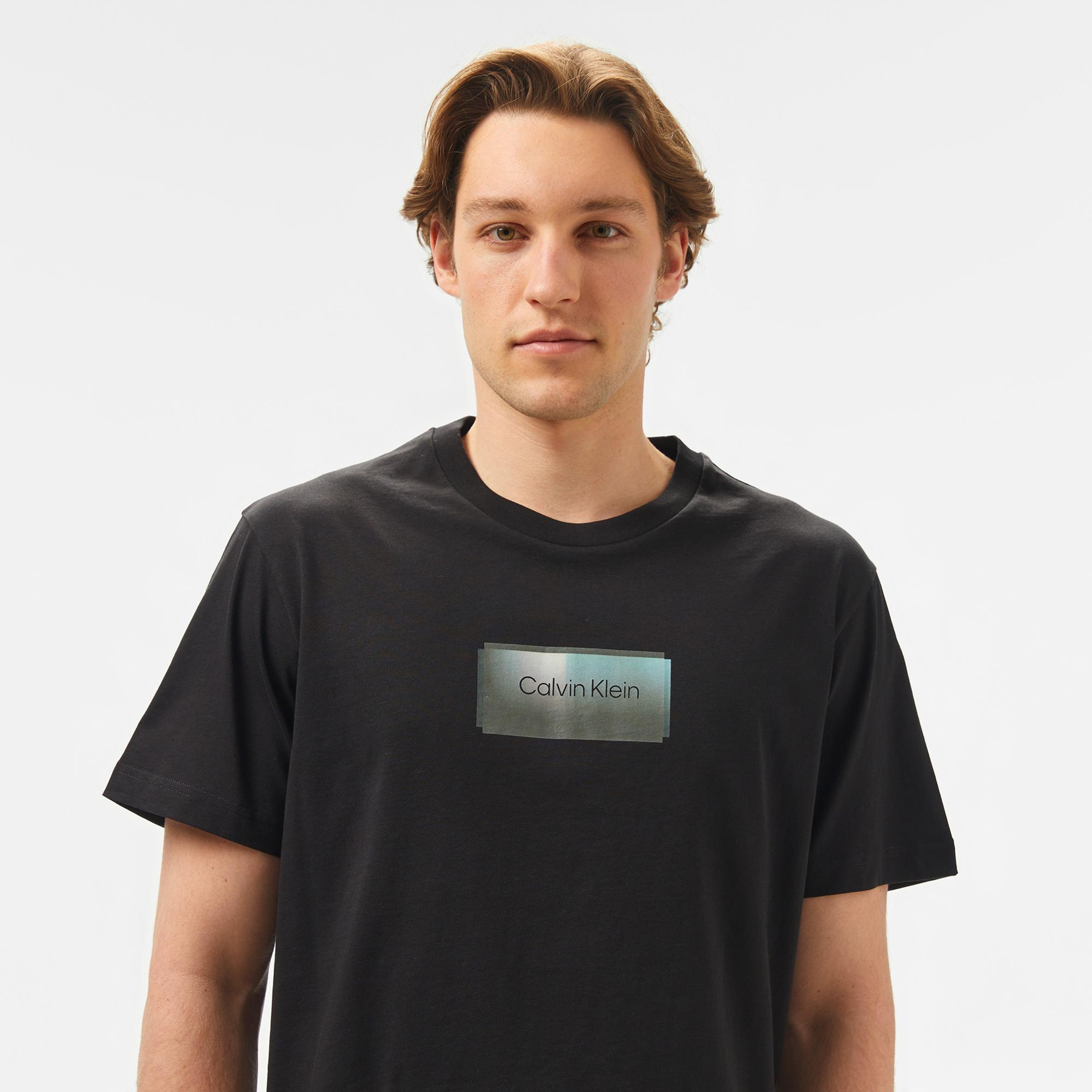 Calvin Klein Logo Erkek Siyah T-Shirt