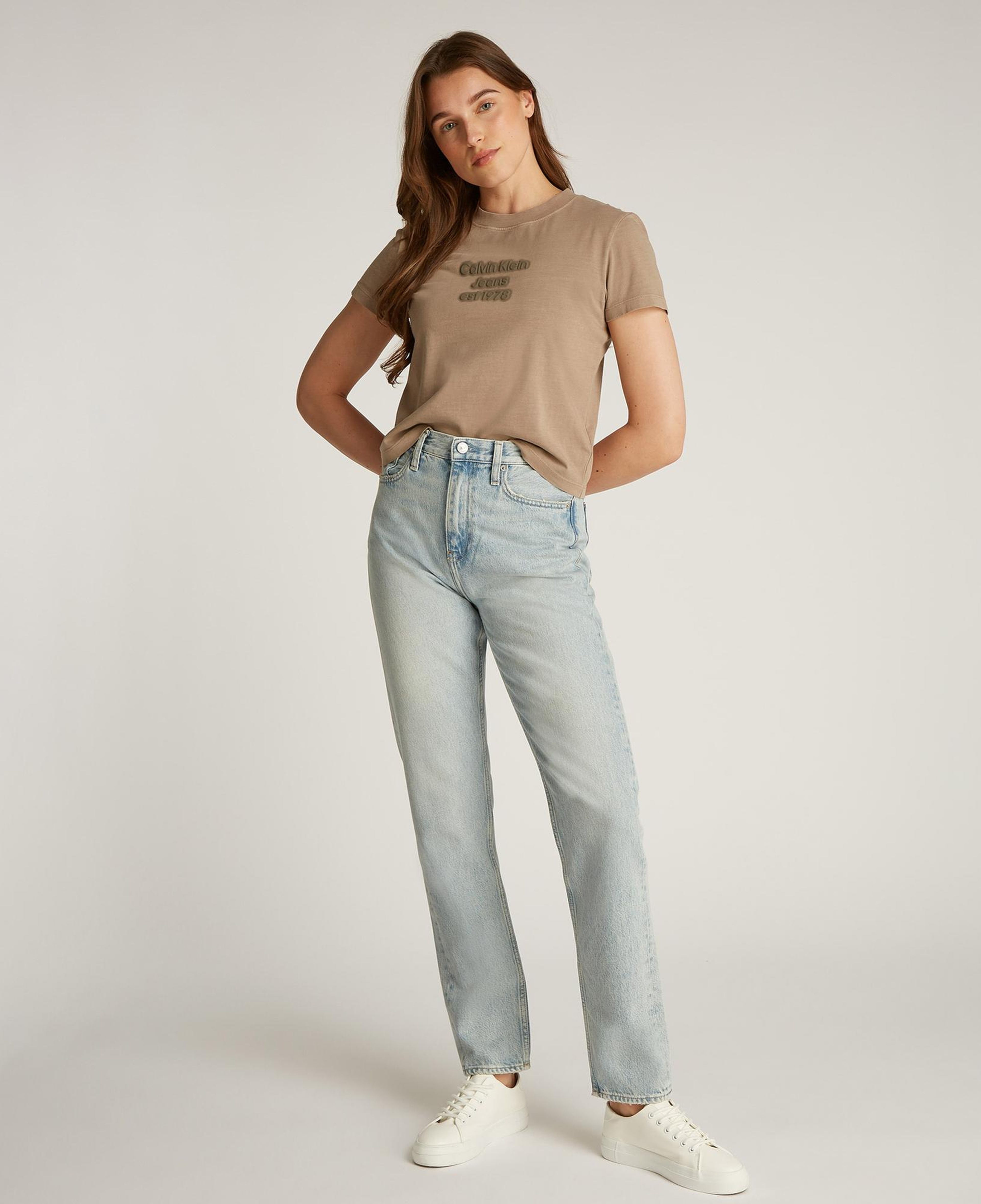 Calvin Klein Authentic Slim Straight Kadın Mavi Jean