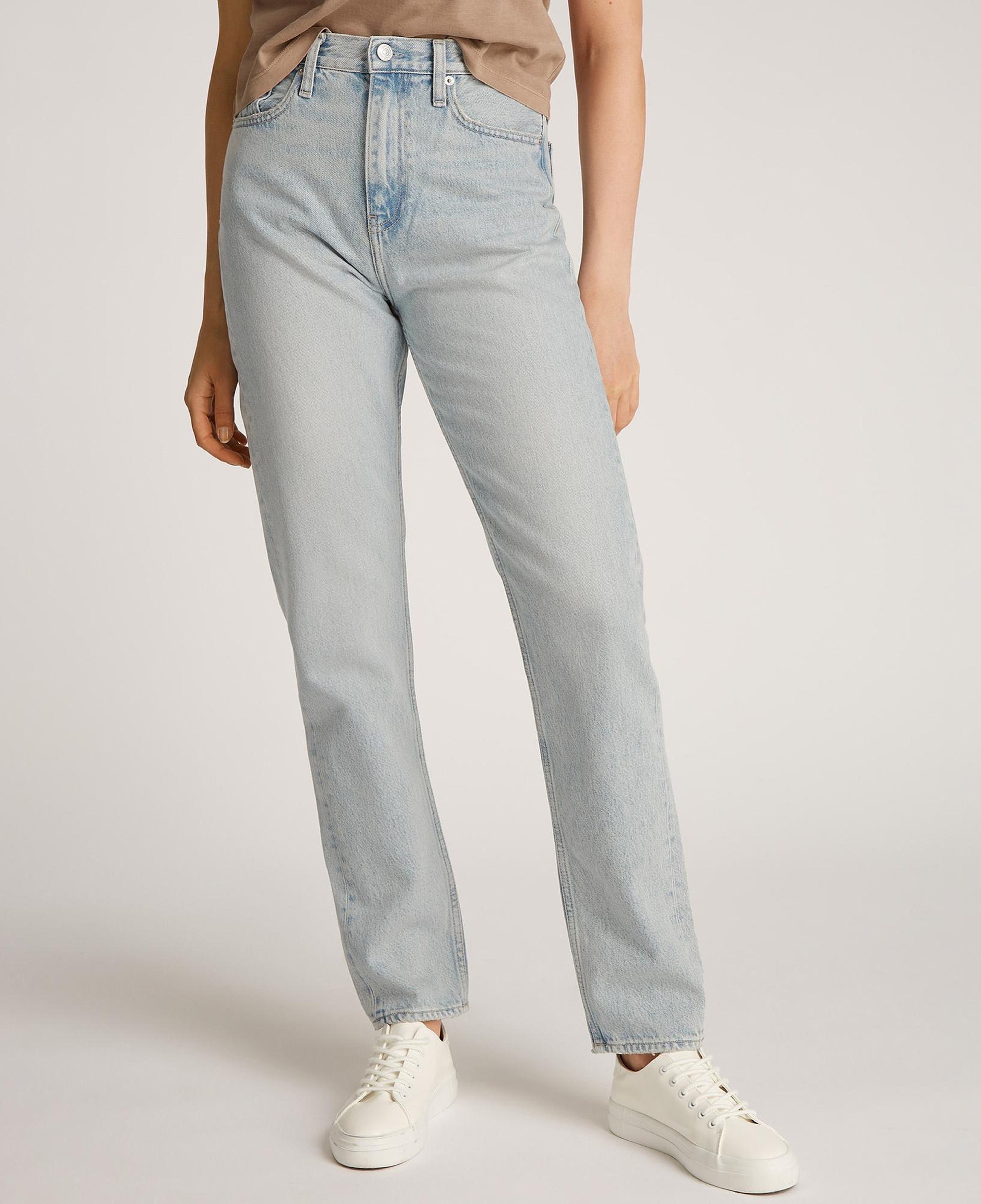 Calvin Klein Authentic Slim Straight Kadın Mavi Jean