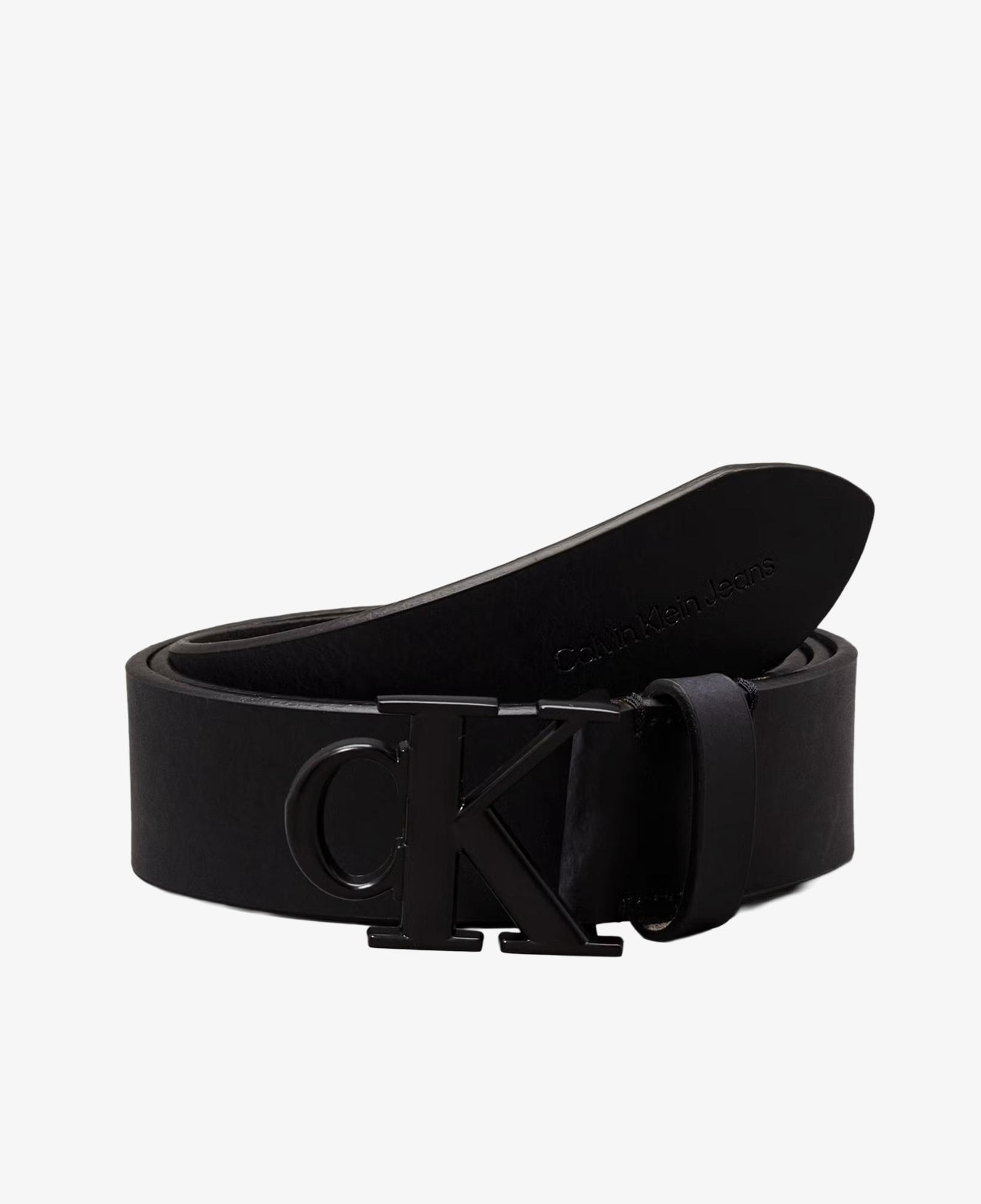 Calvin Klein Monogram Buckle Erkek Siyah Kemer