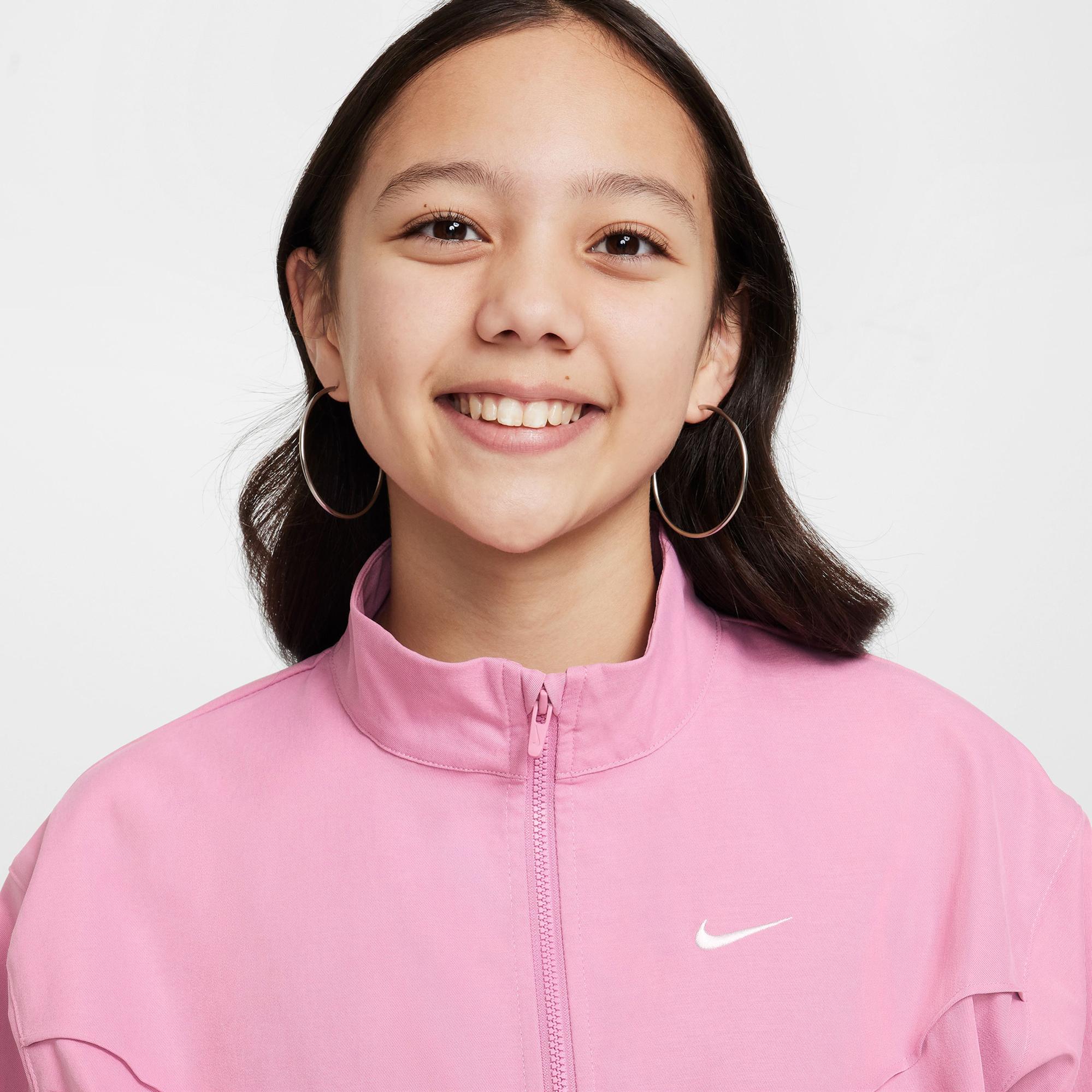 Nike Sportswear Oversized Çocuk Pembe Ceket
