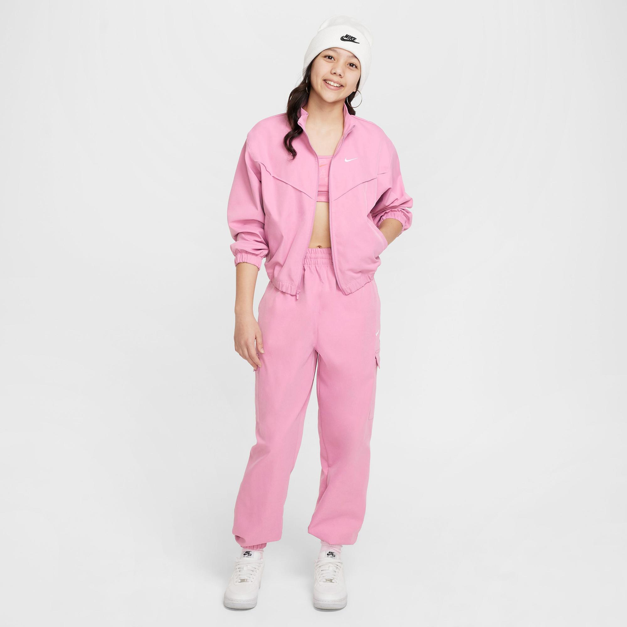 Nike Sportswear Oversized Çocuk Pembe Ceket