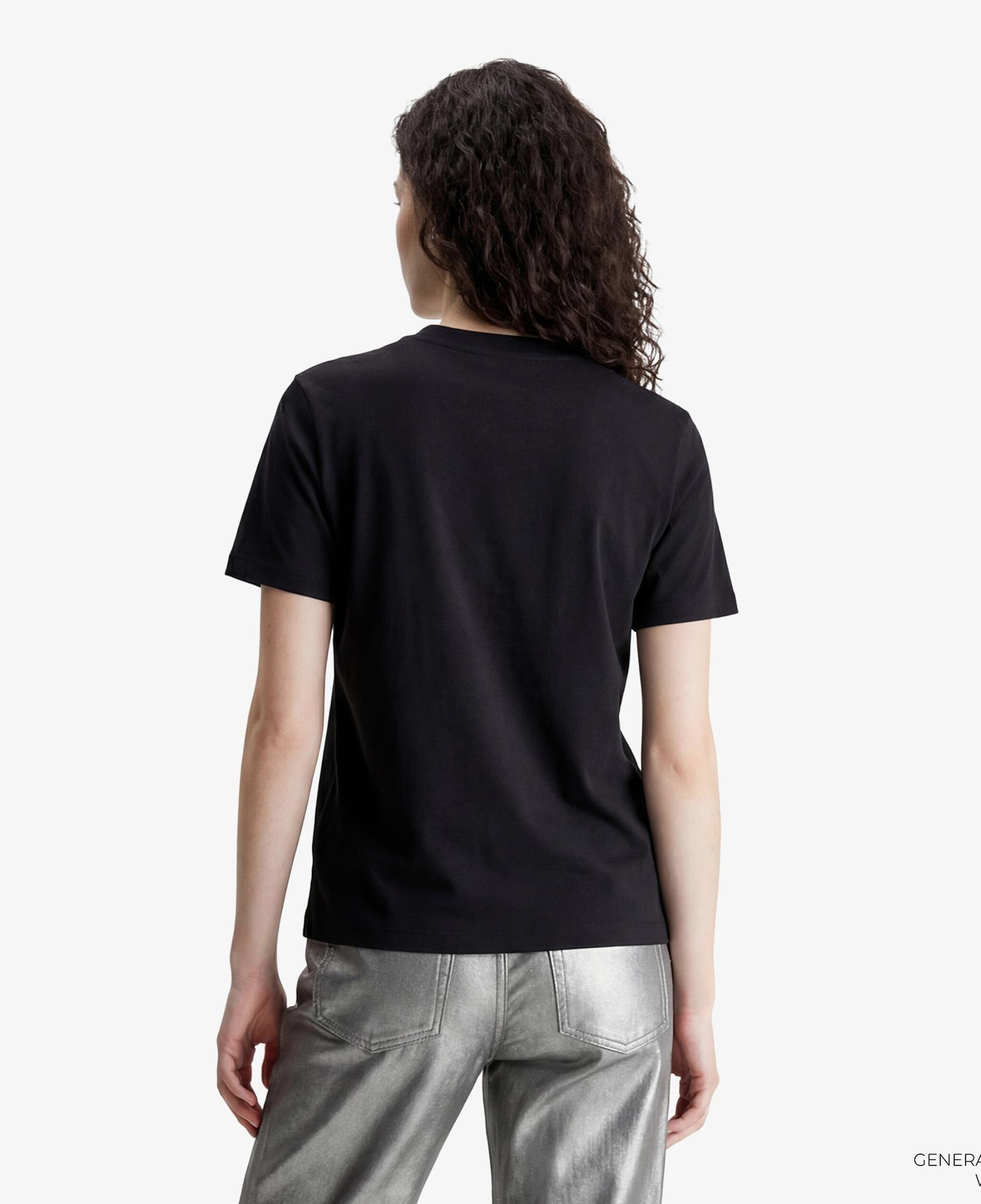 Calvin Klein Classic Monologo Metallic Kadın Siyah T-Shirt