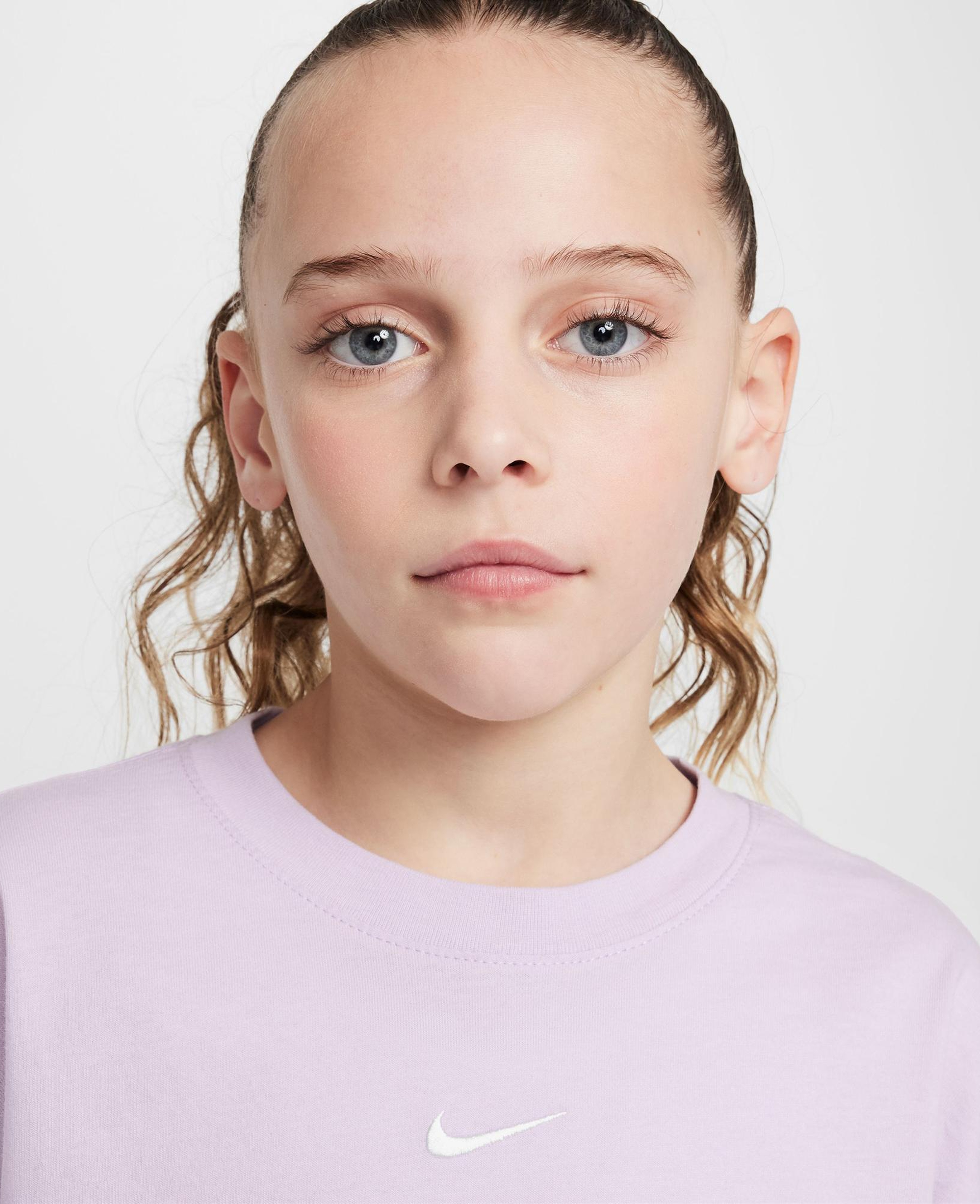 Nike Sportswear Boxy Essentials Çocuk Mor T-Shirt