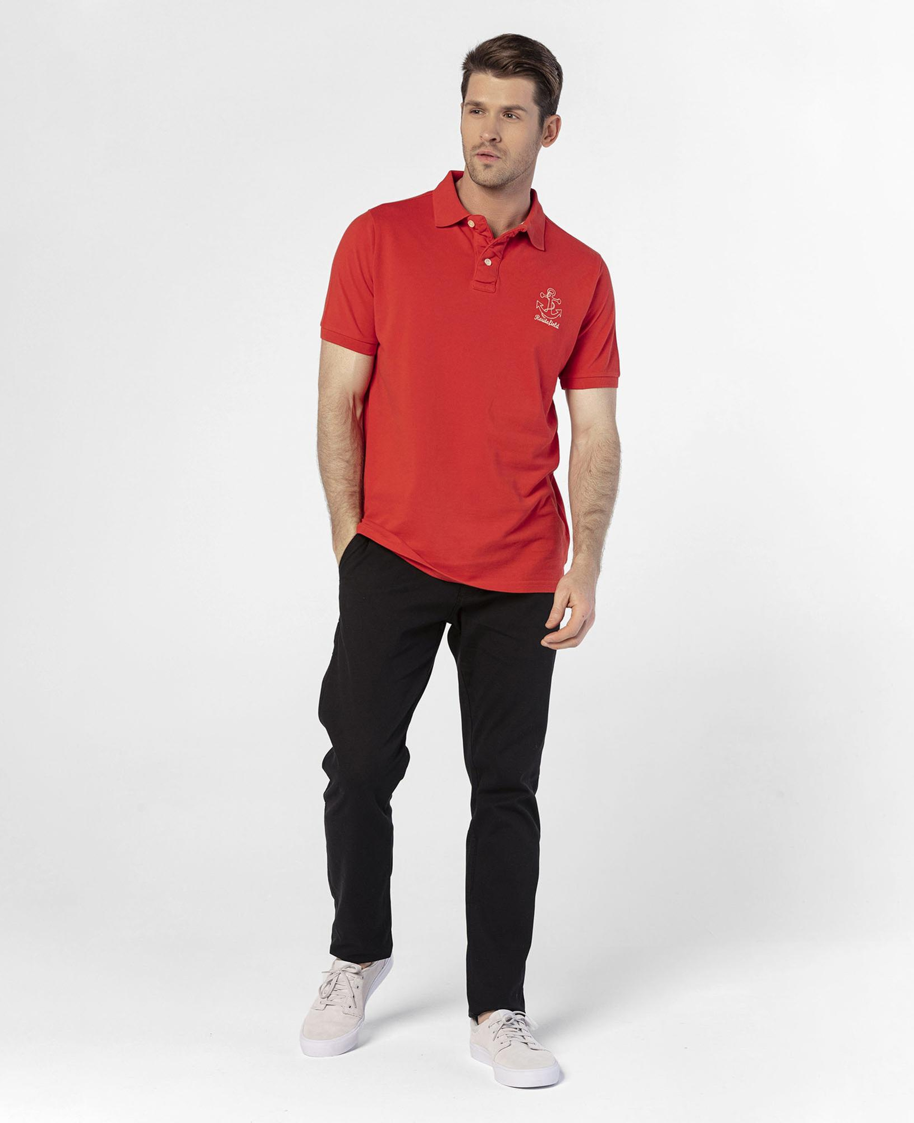 Routefield Piers Erkek Kırmızı Polo Tişört