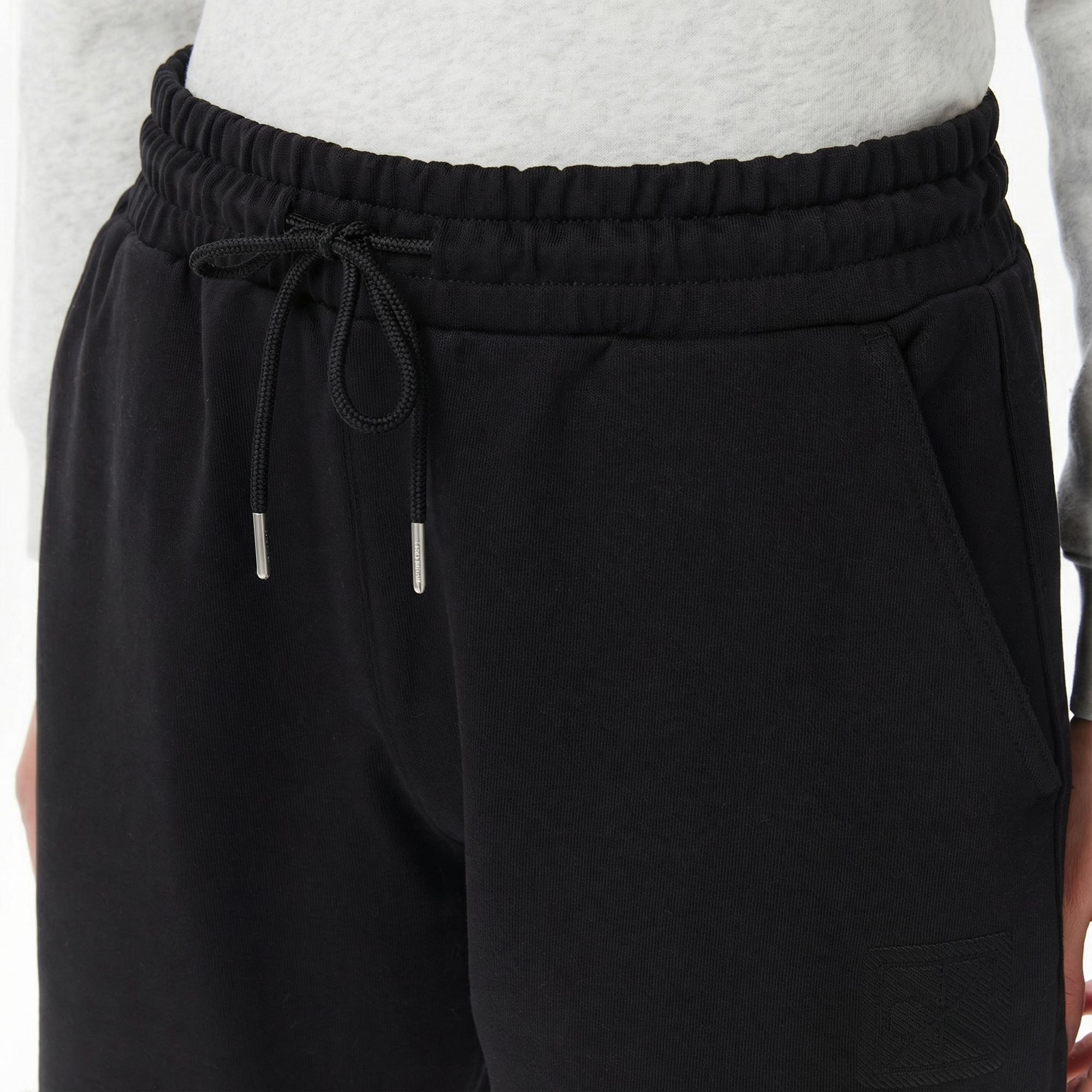 Calvin Klein Premium Terry Emblem Relaxed Jogger Kadın Siyah Eşofman Altı