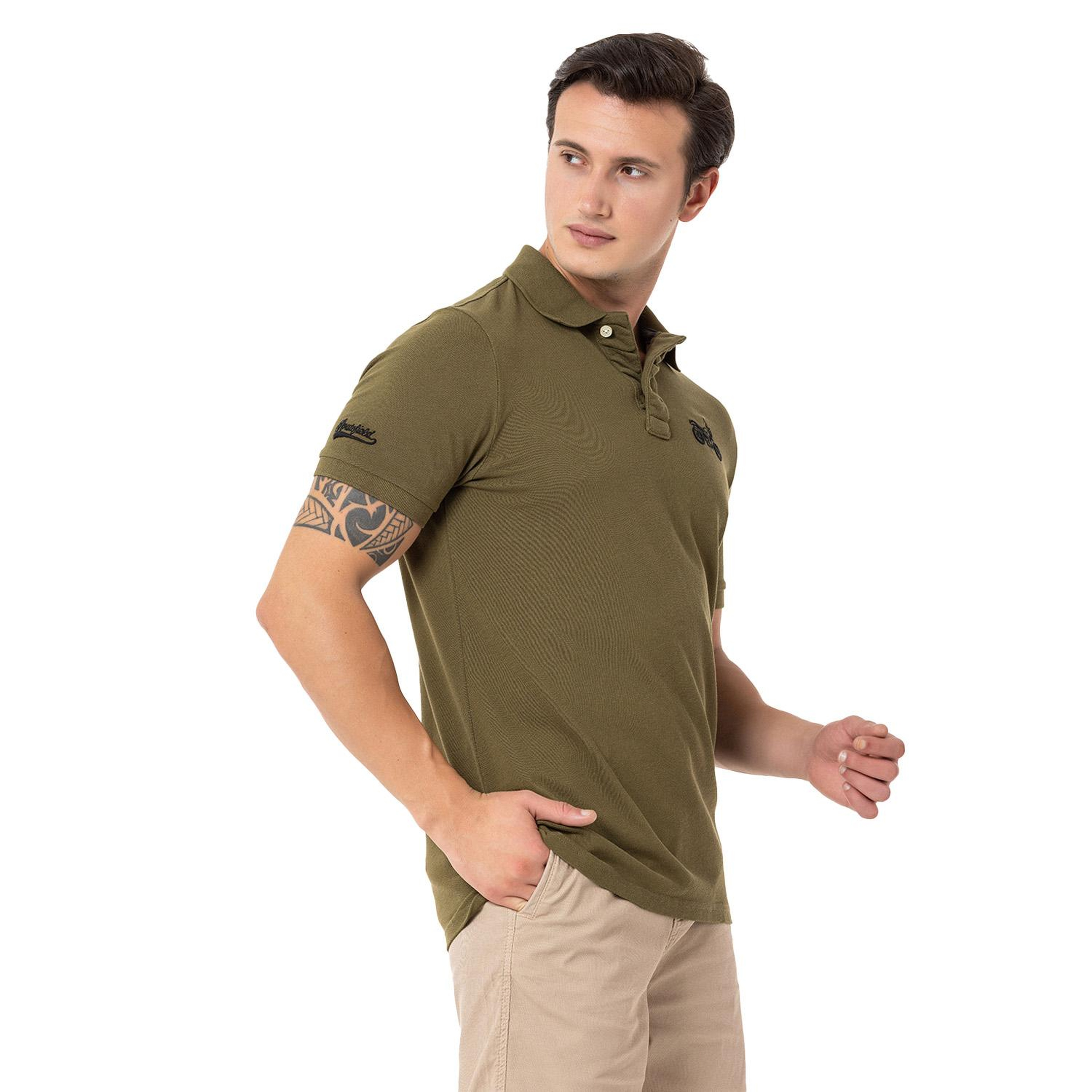 Routefield Pads Erkek Yeşil Polo Tişört