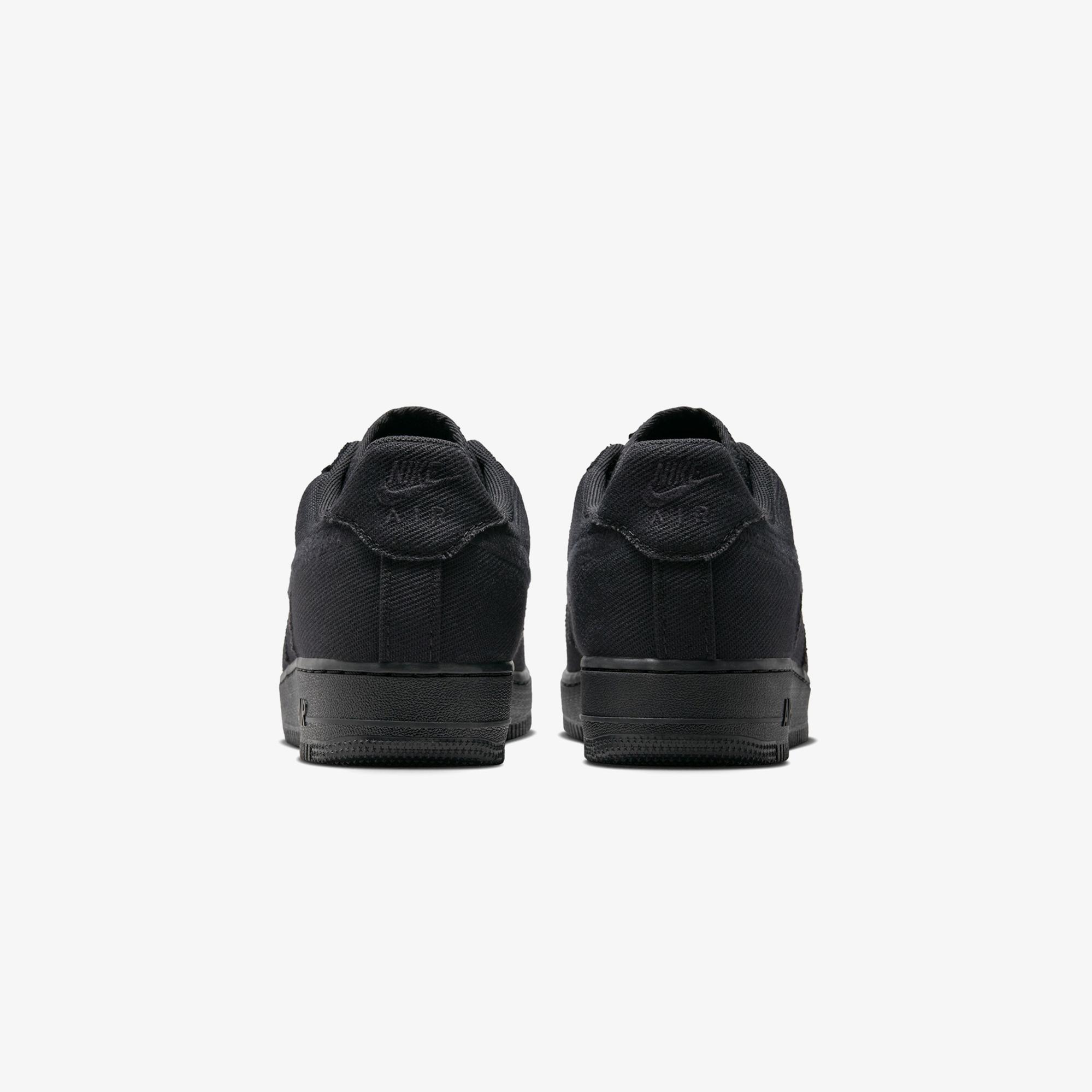 Nike Air Force 1 Low Canvas Erkek Siyah Spor Ayakkabı