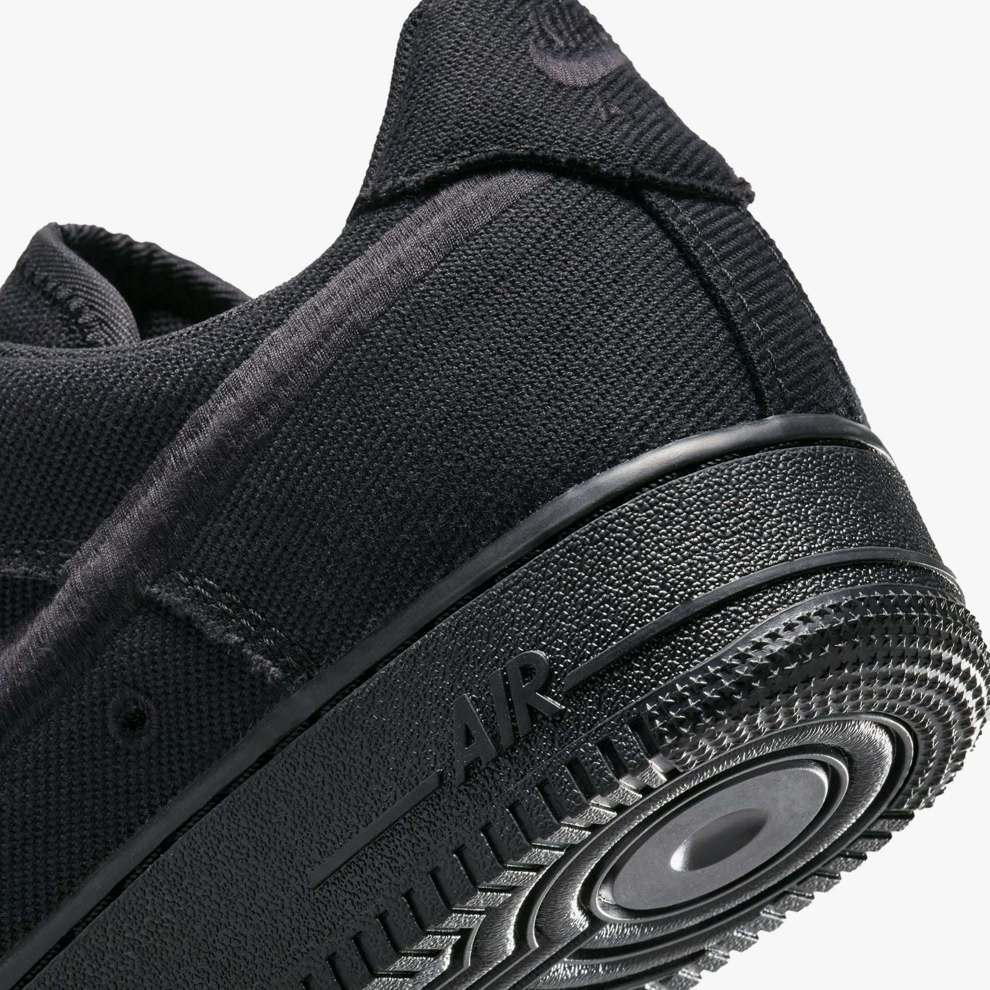 Nike Air Force 1 Low Canvas Erkek Siyah Spor Ayakkabı