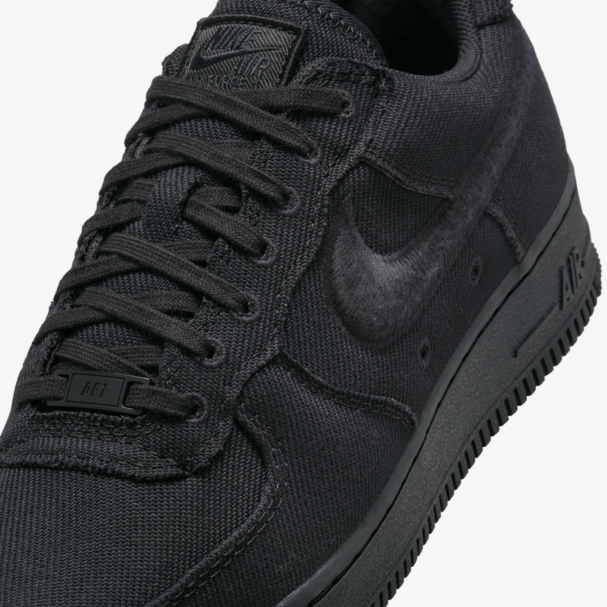 Nike Air Force 1 Low Canvas Erkek Siyah Spor Ayakkabı