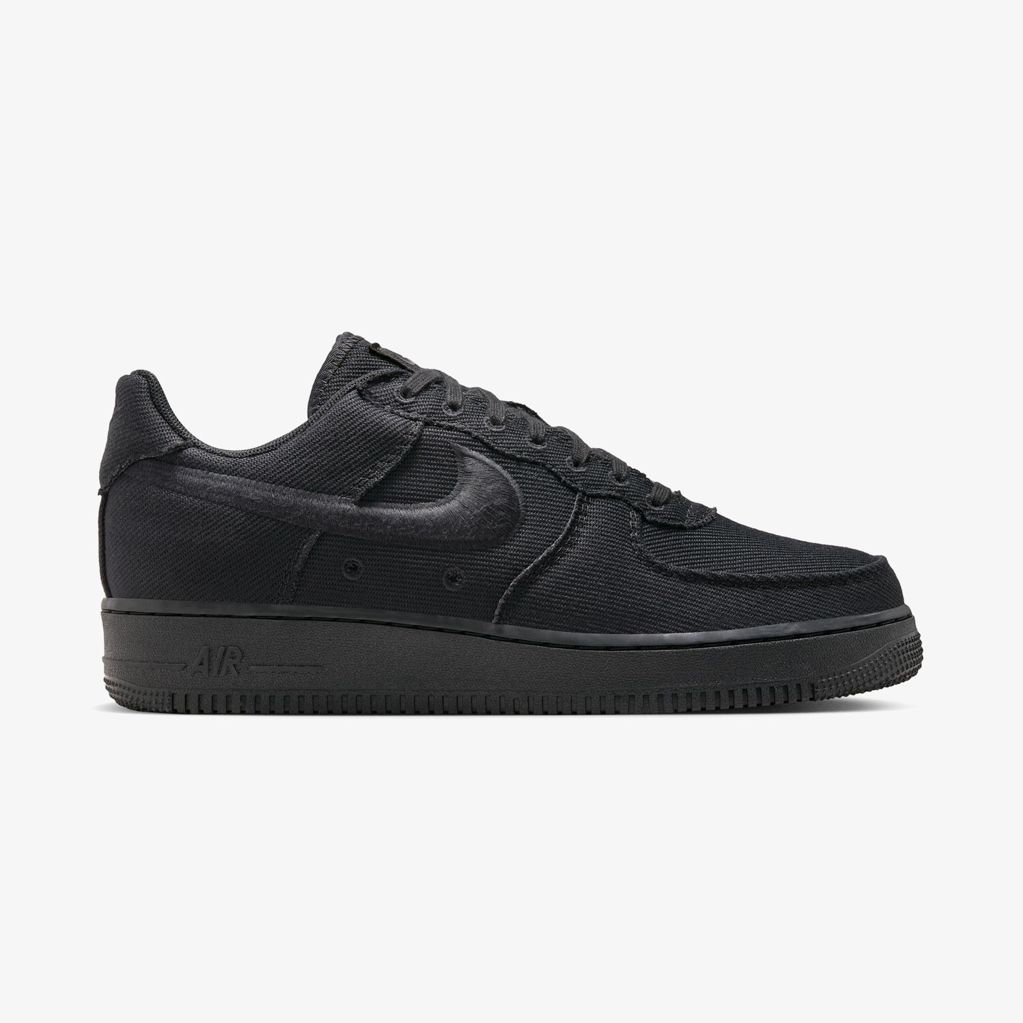 Nike Air Force 1 Low Canvas Erkek Siyah Spor Ayakkabı