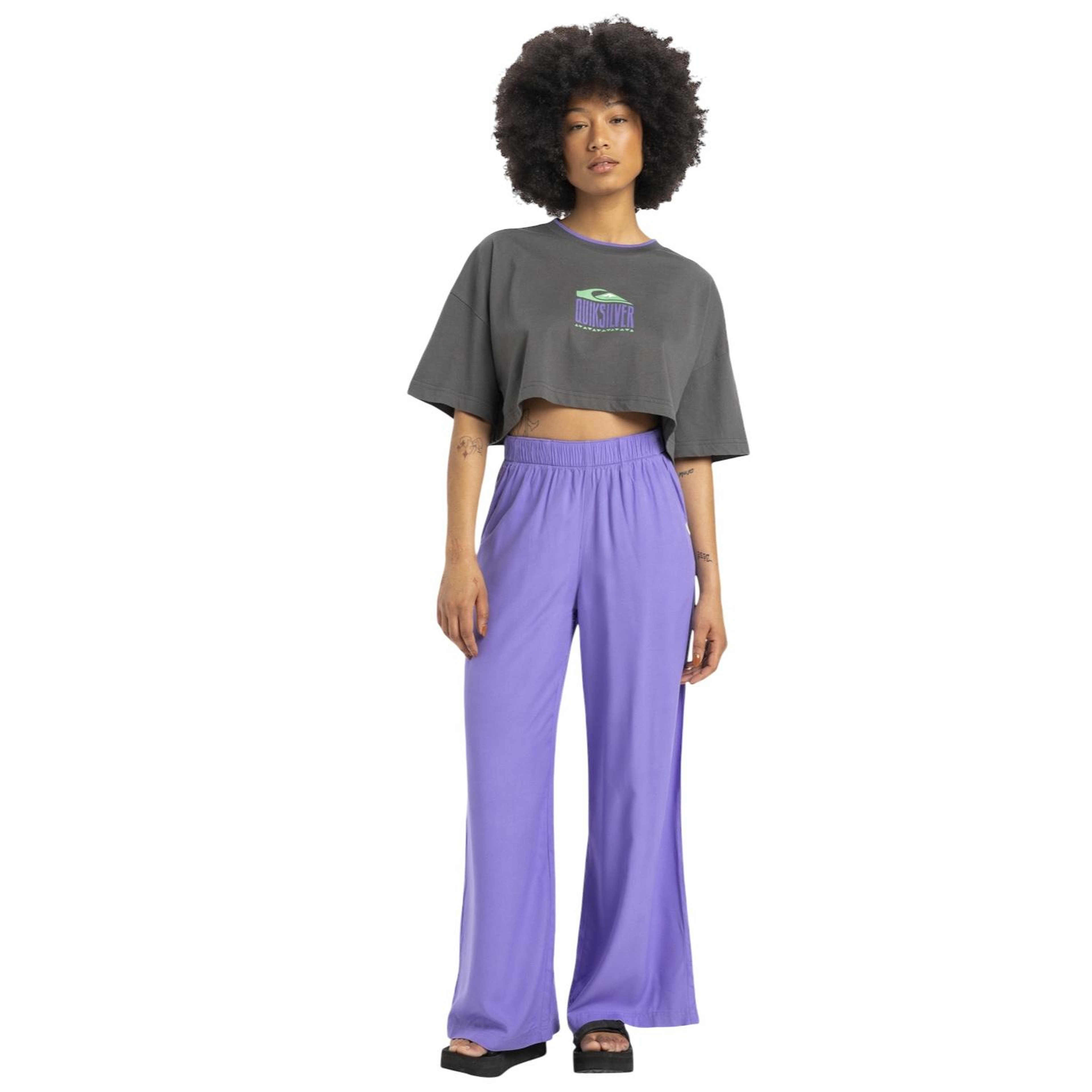 Quiksilver Hono Pant Kadın Mor Pantolon