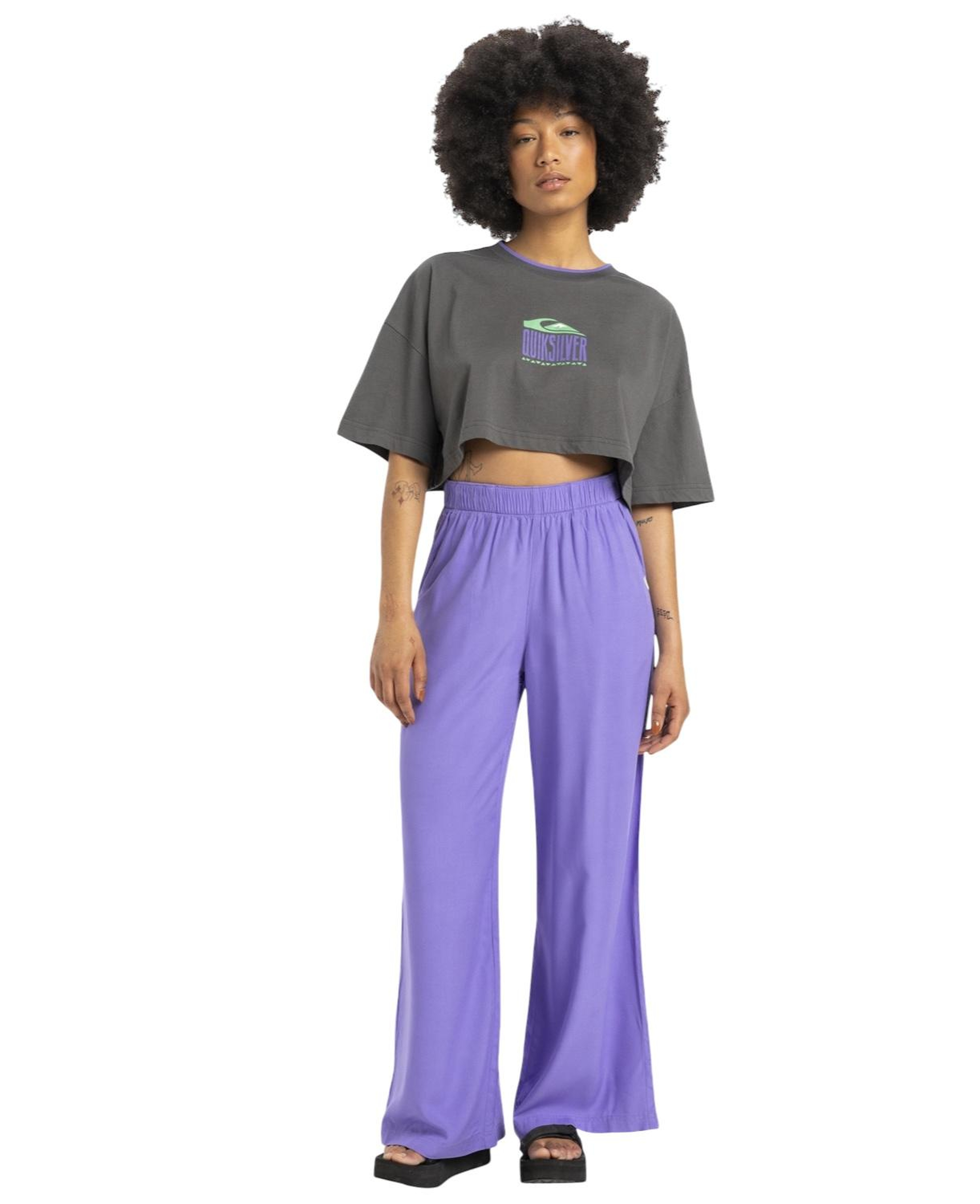 Quiksilver Hono Pant Kadın Mor Pantolon