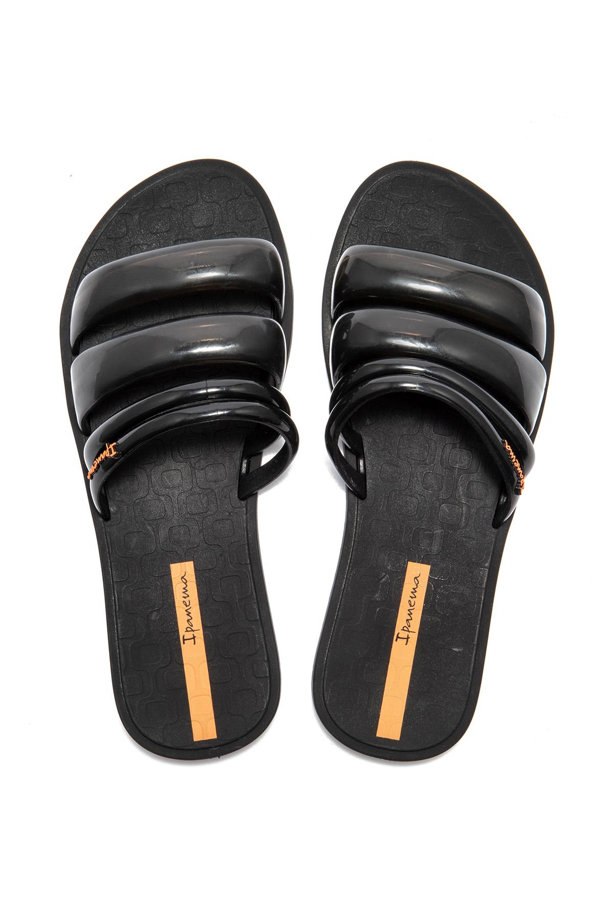 Puffer Tiras Kadın Terlik Siyah 35/42