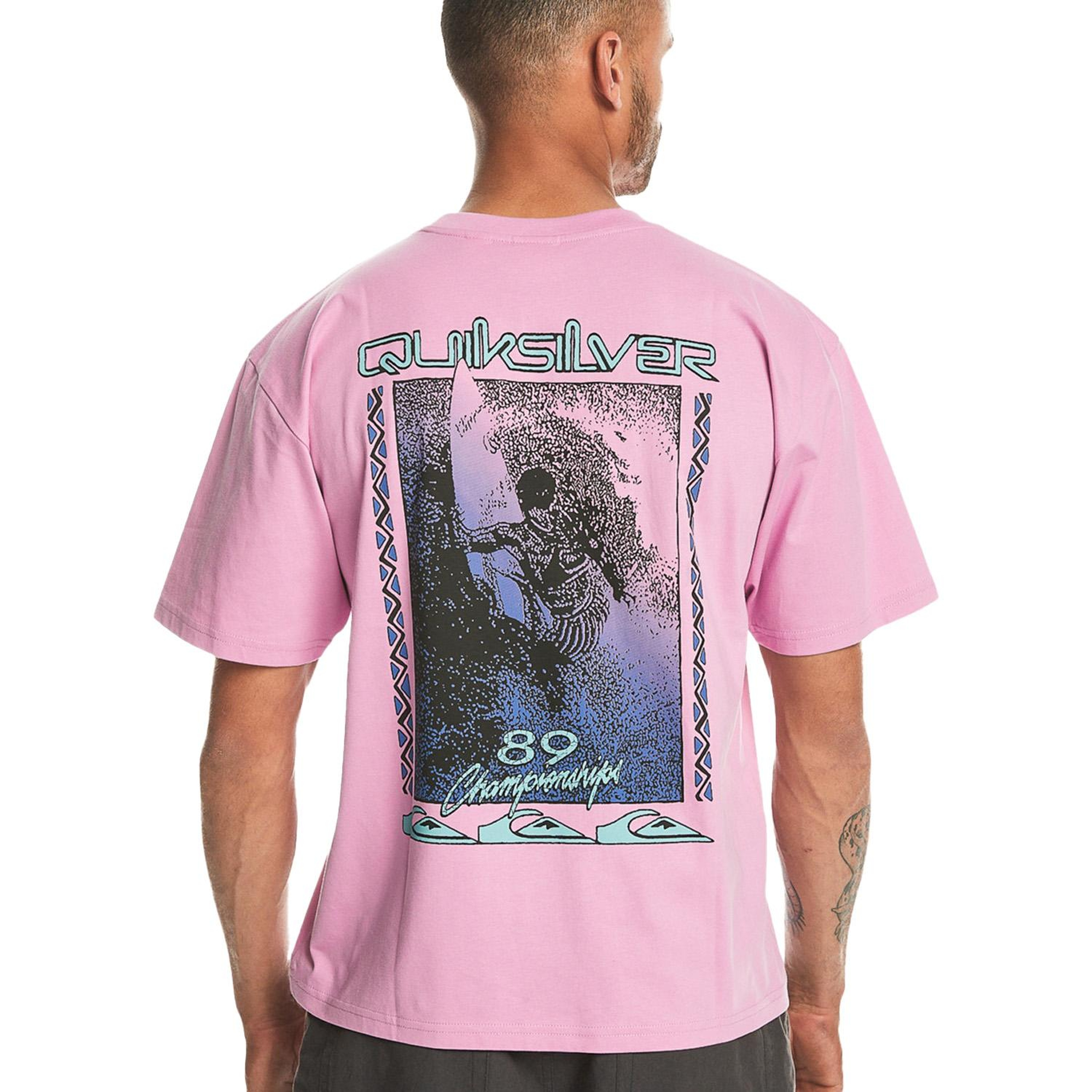 Quiksilver Back Flash Erkek Mor Tişört