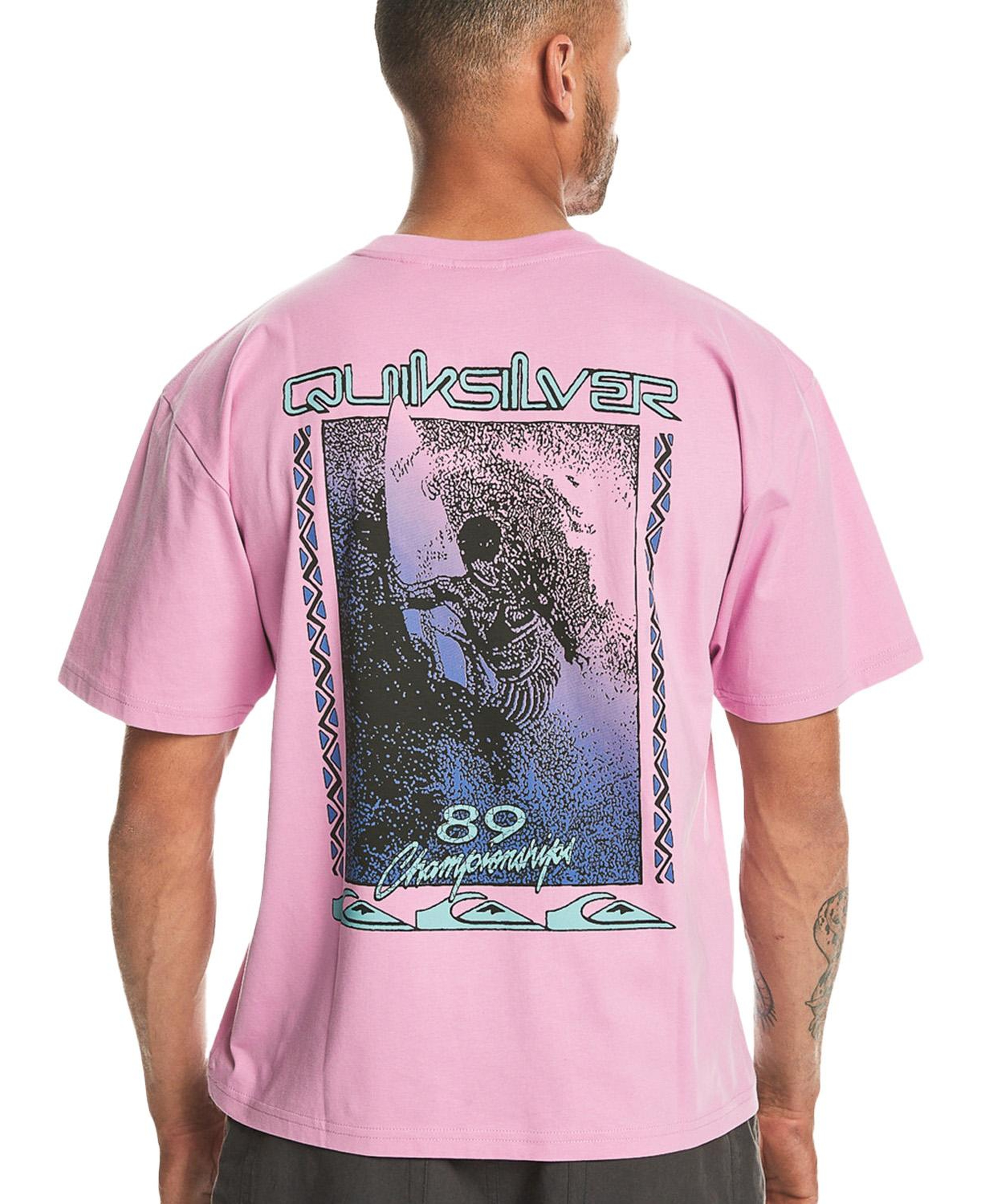 Quiksilver Back Flash Erkek Mor Tişört