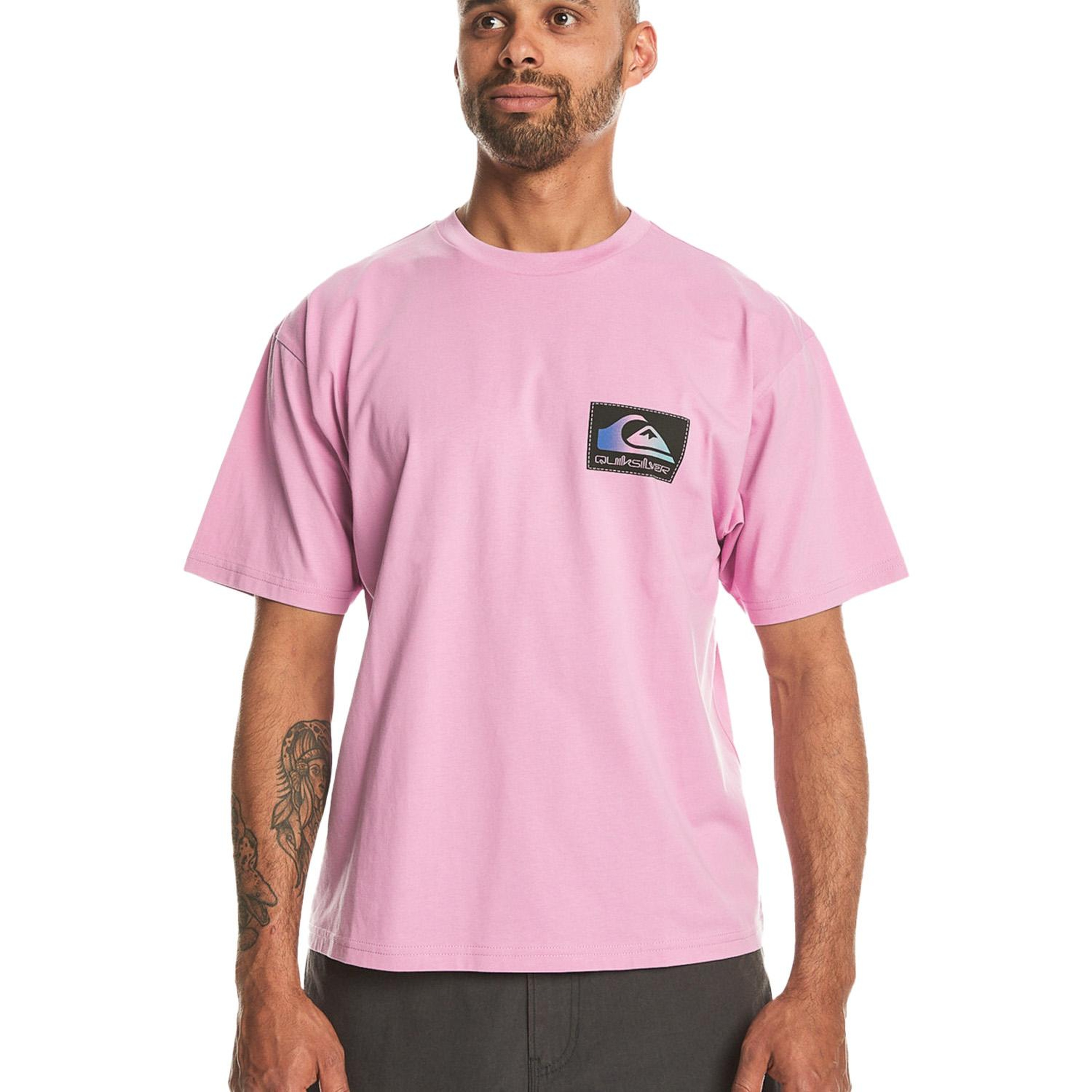 Quiksilver Back Flash Erkek Mor Tişört