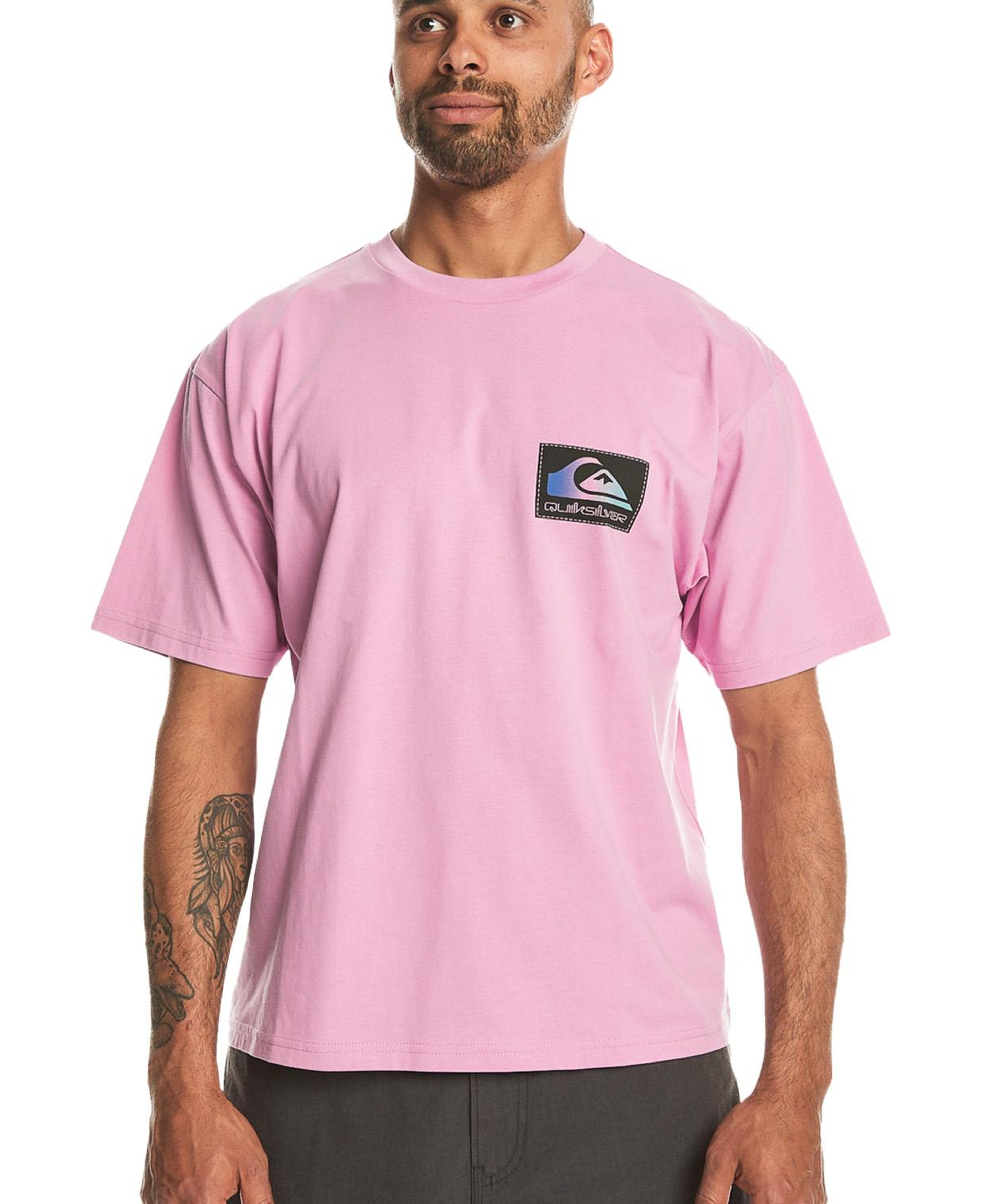 Quiksilver Back Flash Erkek Mor Tişört