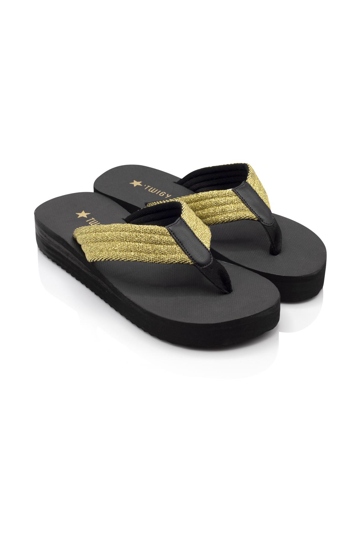 Angelina Kadın Parmak Arası Terlik Altın 35/40