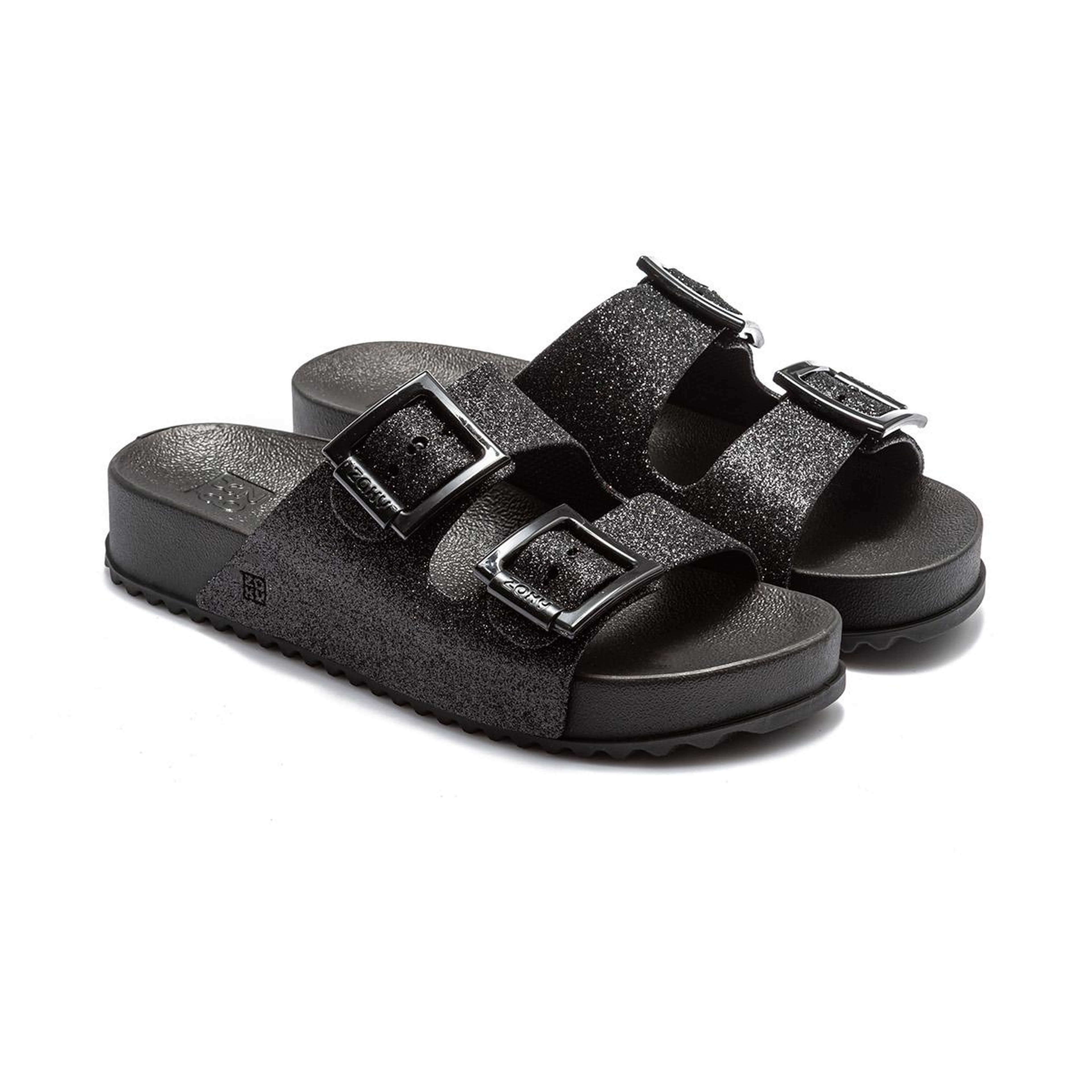 Partner New Çift Bantlı Kadın Terlik Simli Siyah 35/42