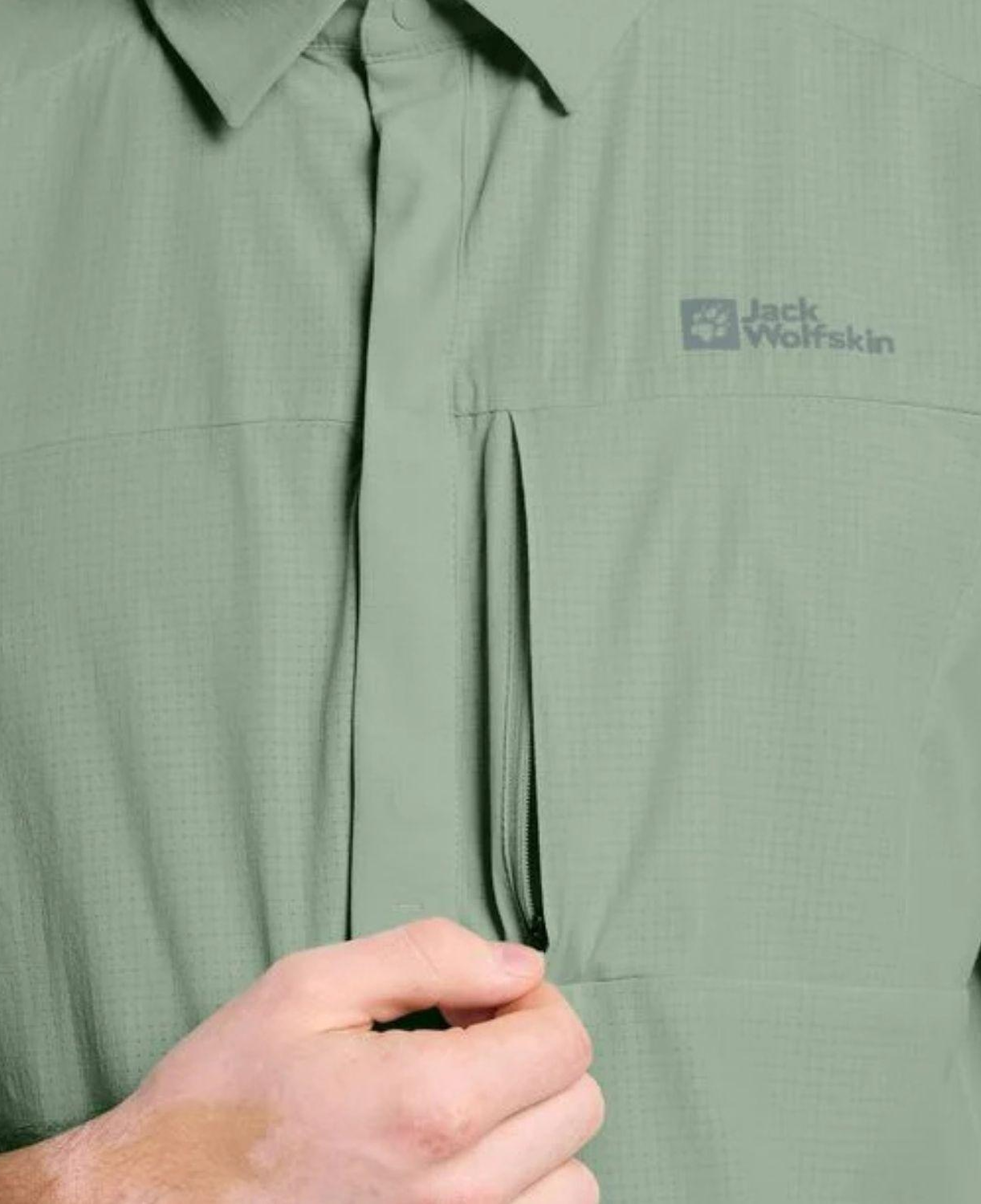 Jack Wolfskin Vandra S|s Shirt Erkek Yeşil Gömlek