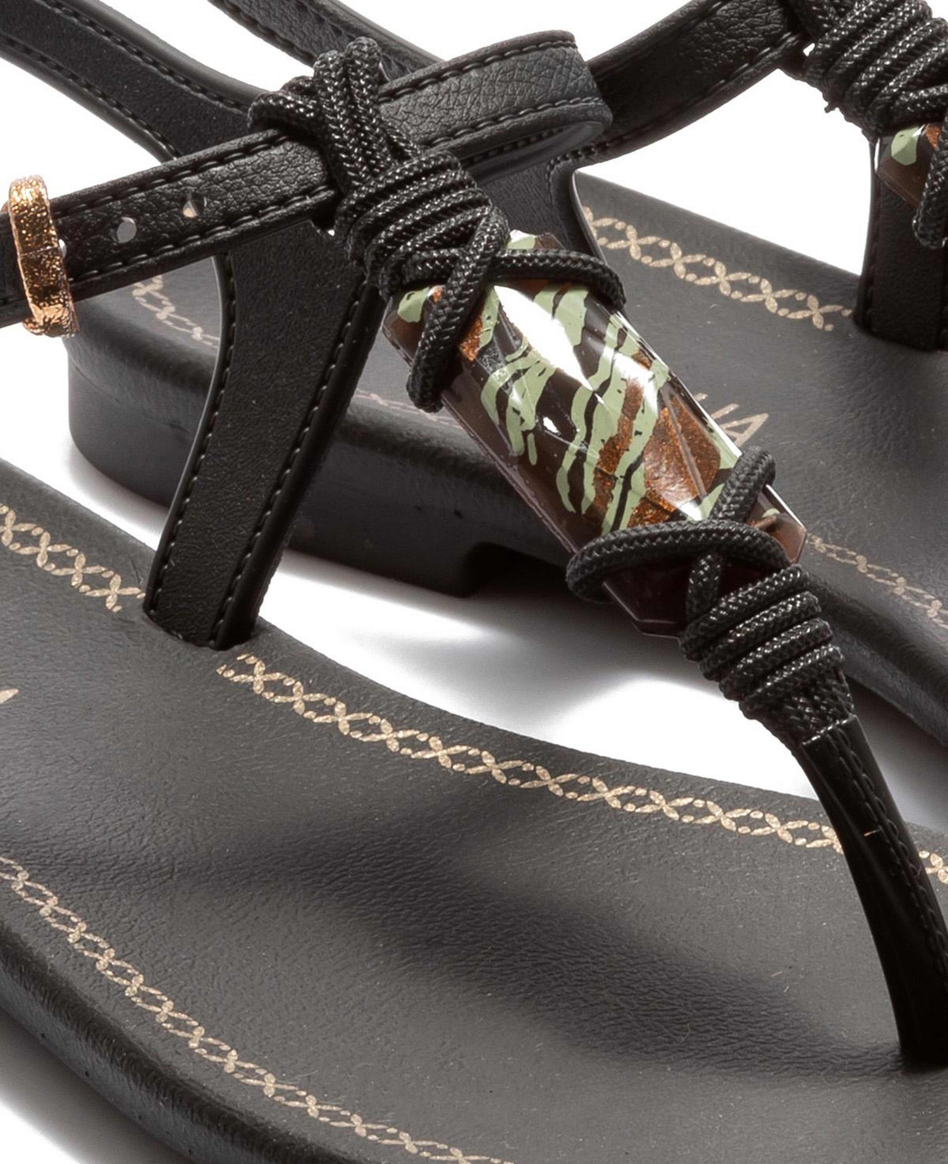 Cacau Rustica Kadın Parmak Arası Sandalet Siyah 35/40