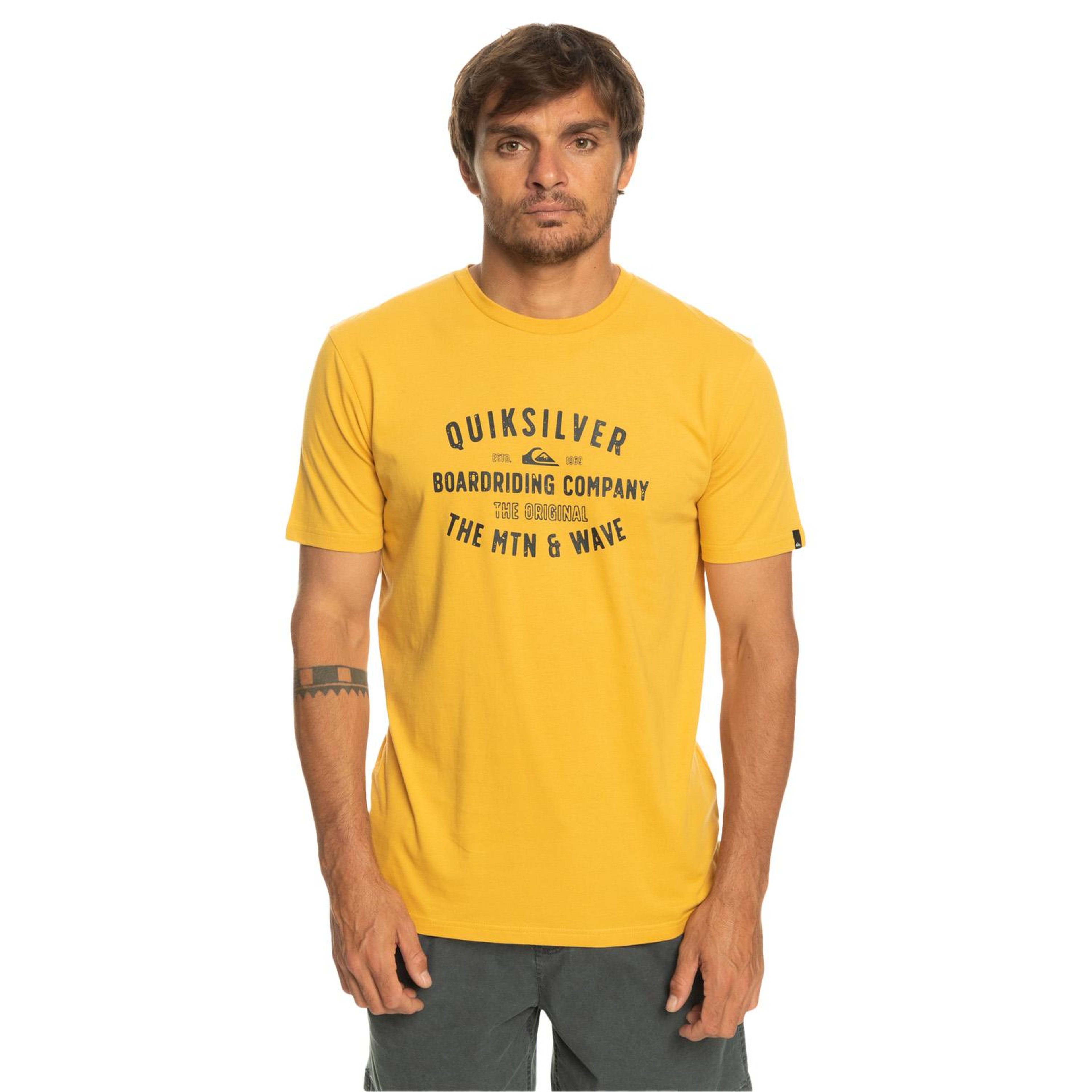 Quiksilver Qssurflockup Erkek Sarı Tişört