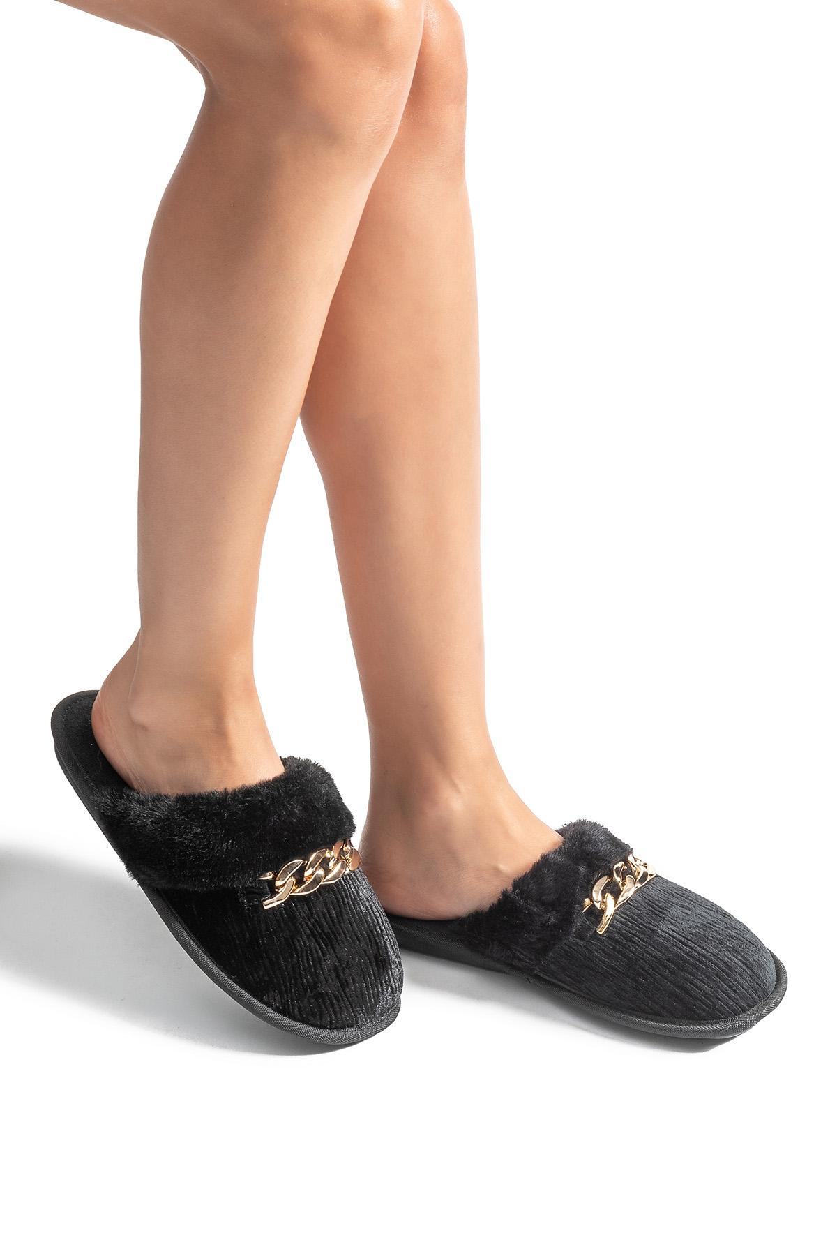 Nora Kadın Ev Terliği Siyah 36/41