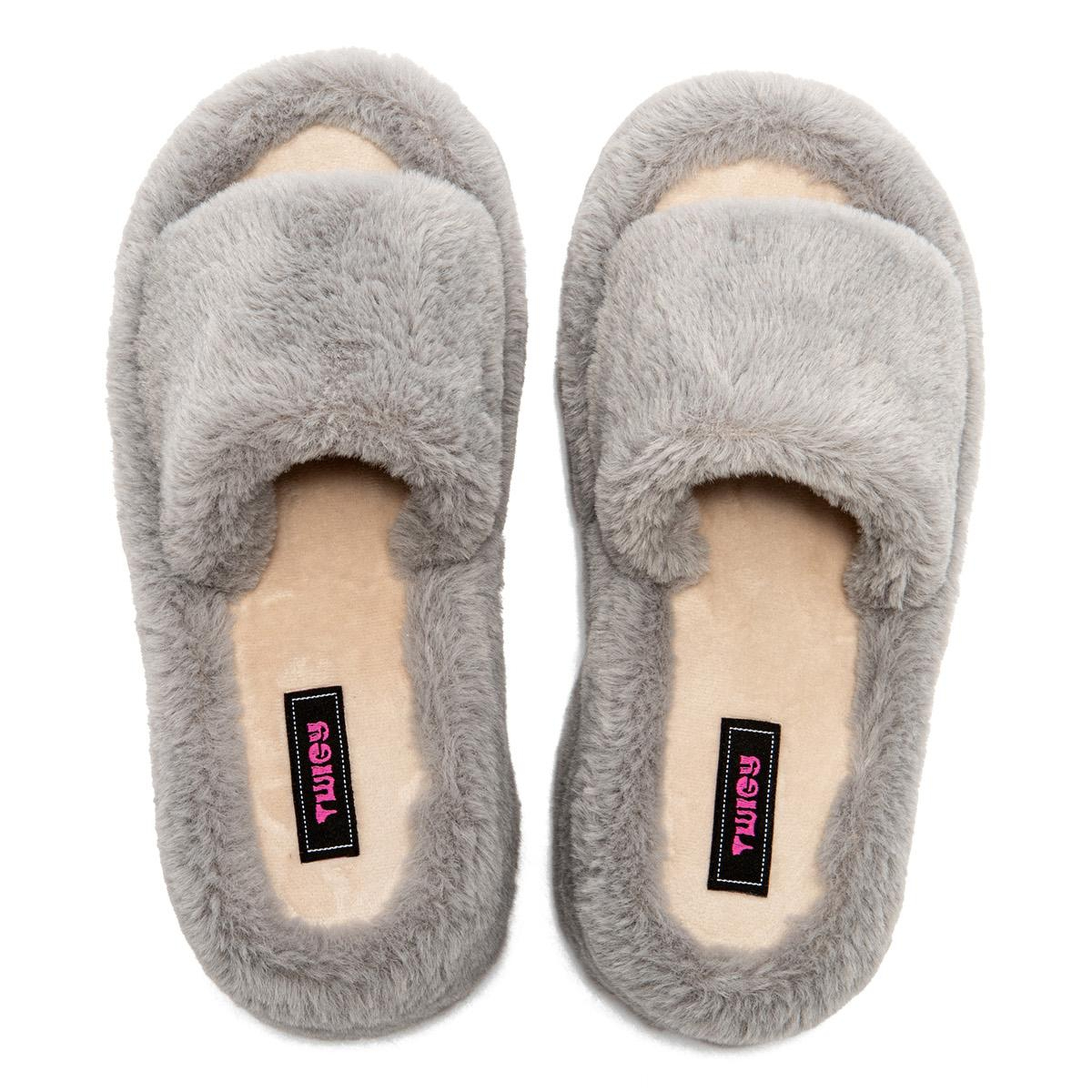Lili Peluş Kadın Topuklu Ev Terliği Gri 36/40