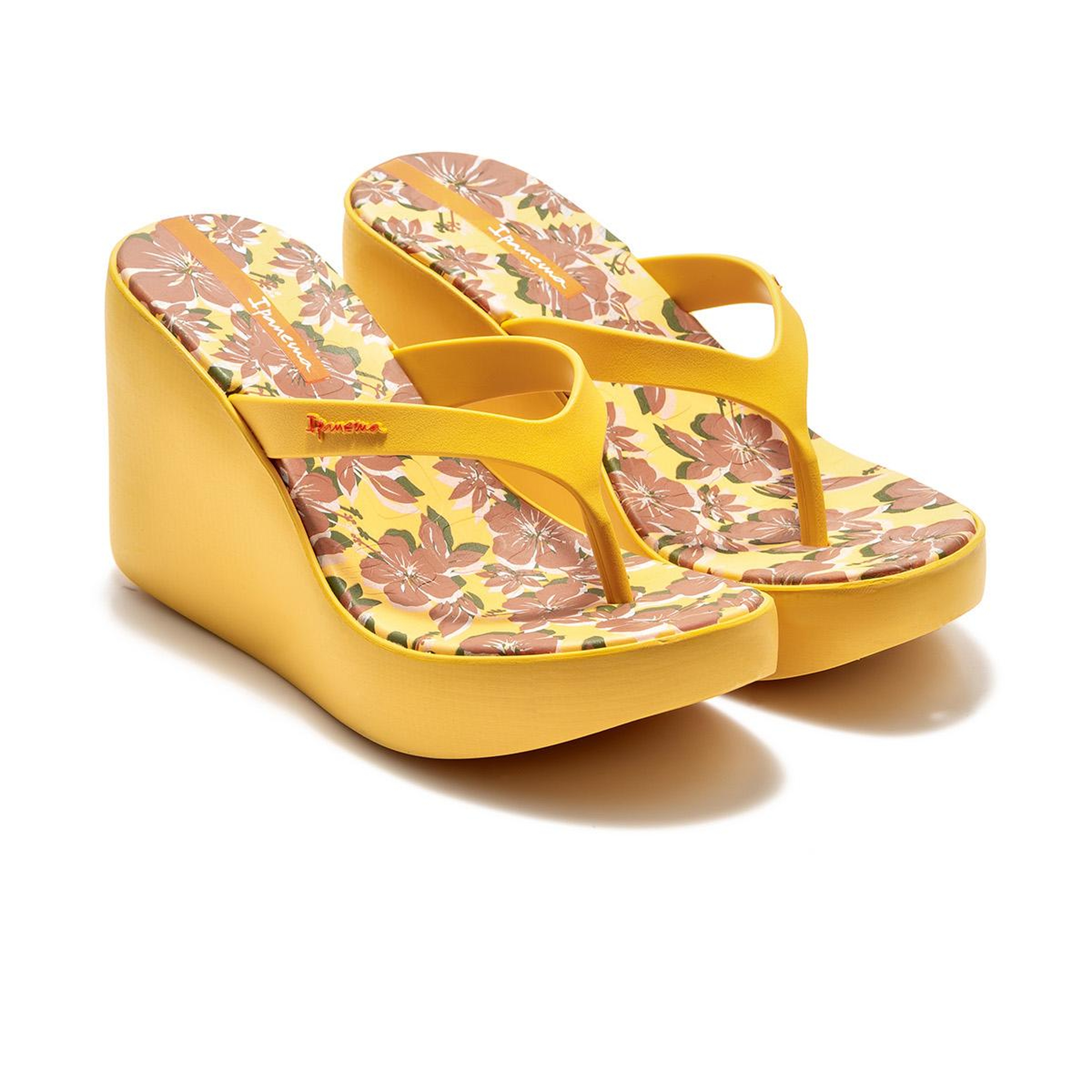 Aloha Topuklu Kadın Parmak Arası Terlik Sarı 35/40
