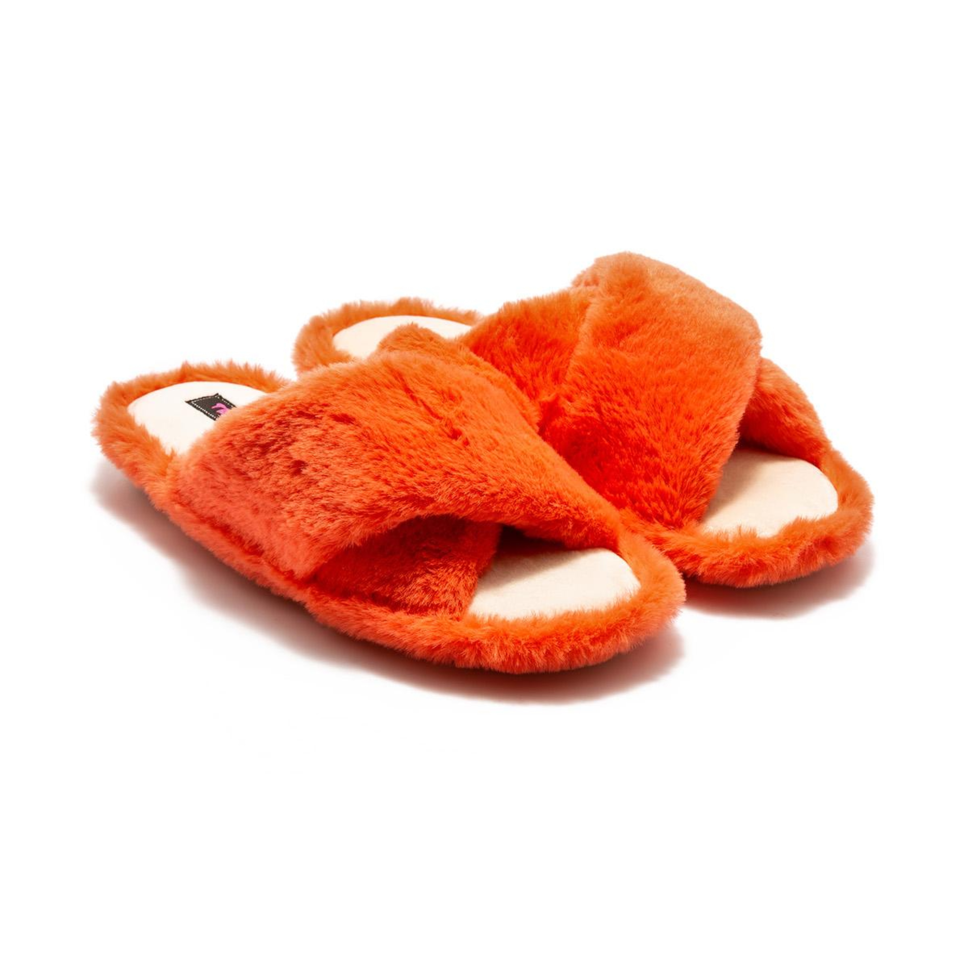 Çapraz Peluş Kadın Ev Terliği Turuncu 36/41