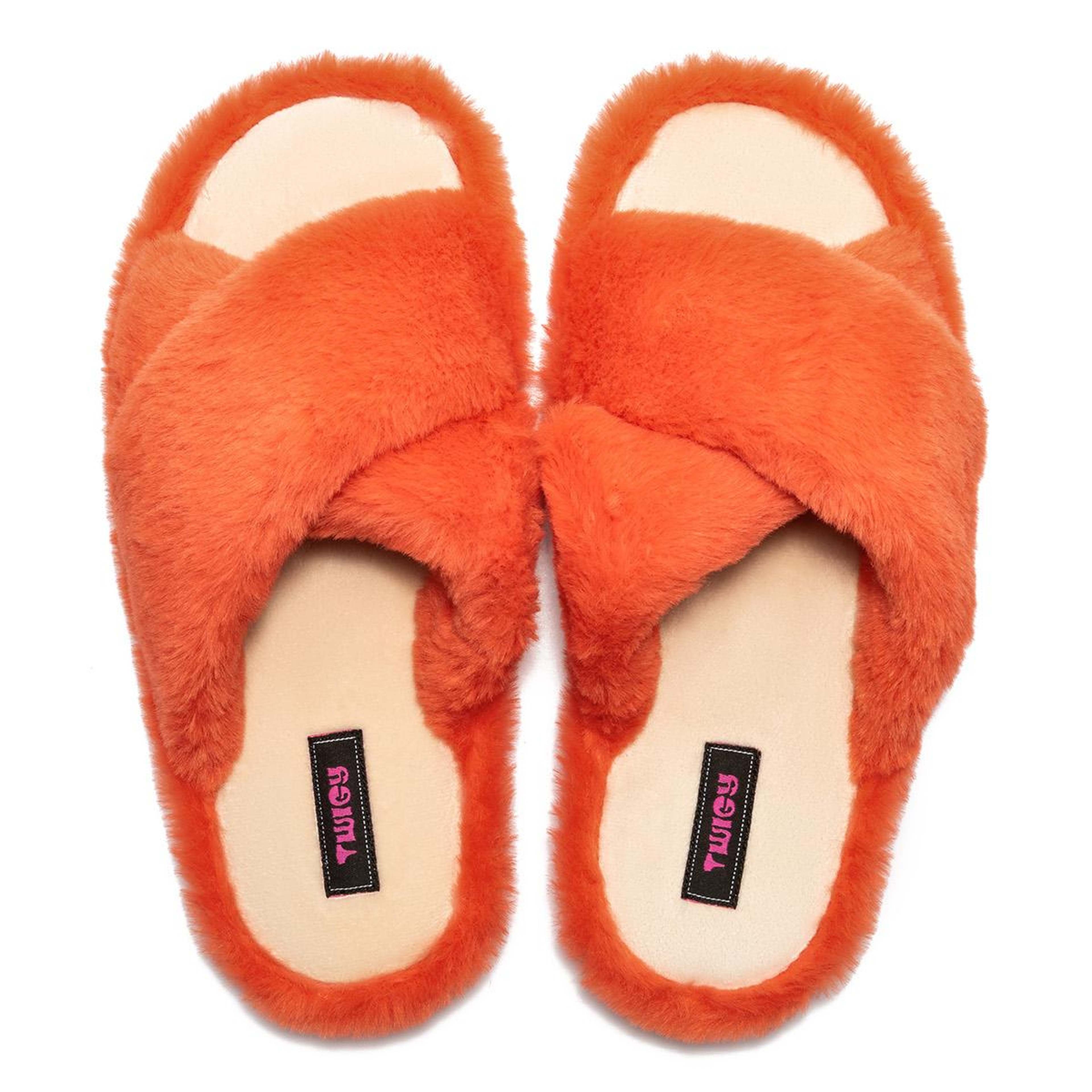 Çapraz Peluş Kadın Ev Terliği Turuncu 36/41