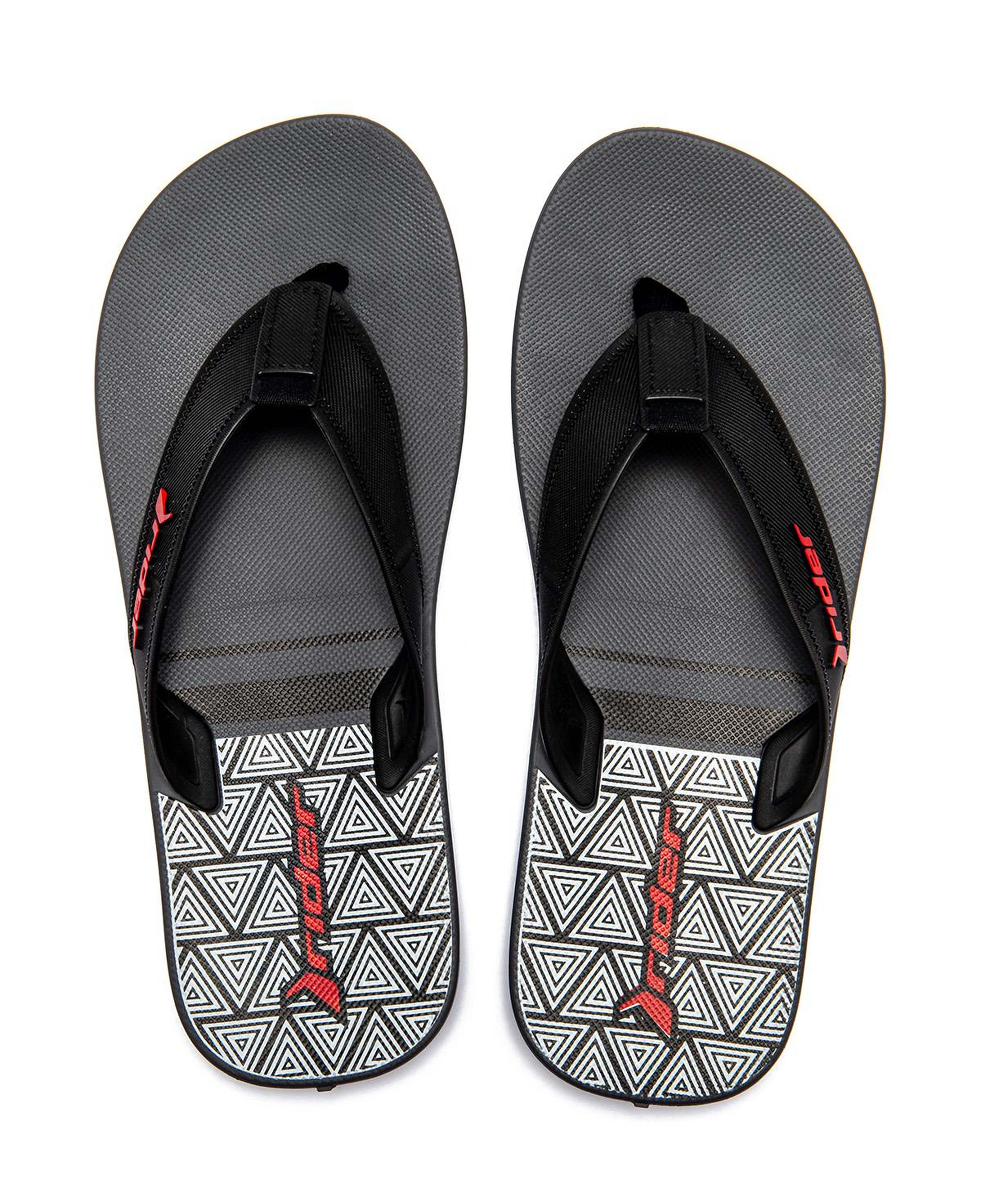 Impulse Graphics Erkek Parmak Arası Terlik Gri-Siyah 39/46