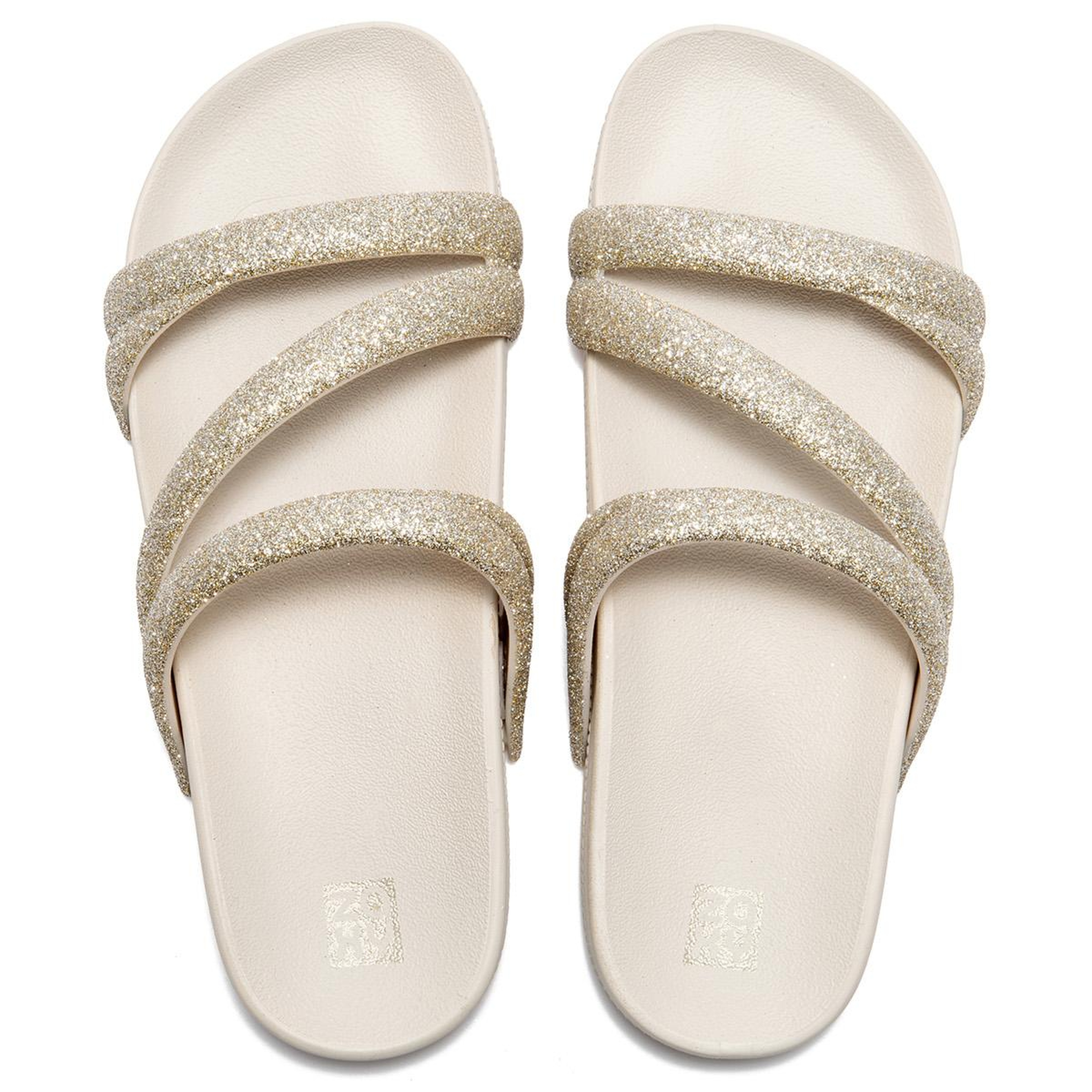 Glitter Tam Ad Kadın Terlik Bej 35/42