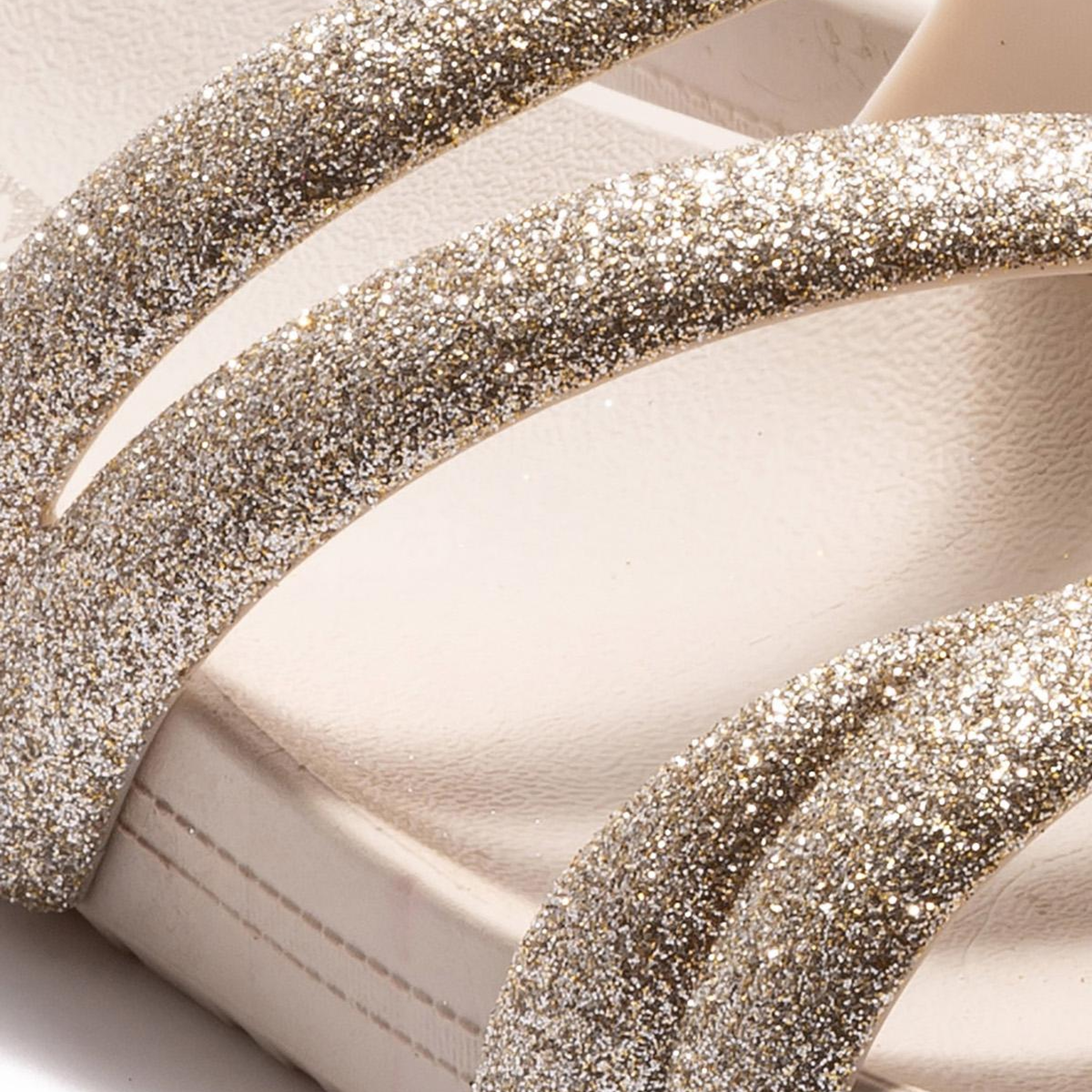 Glitter Tam Ad Kadın Terlik Bej 35/42