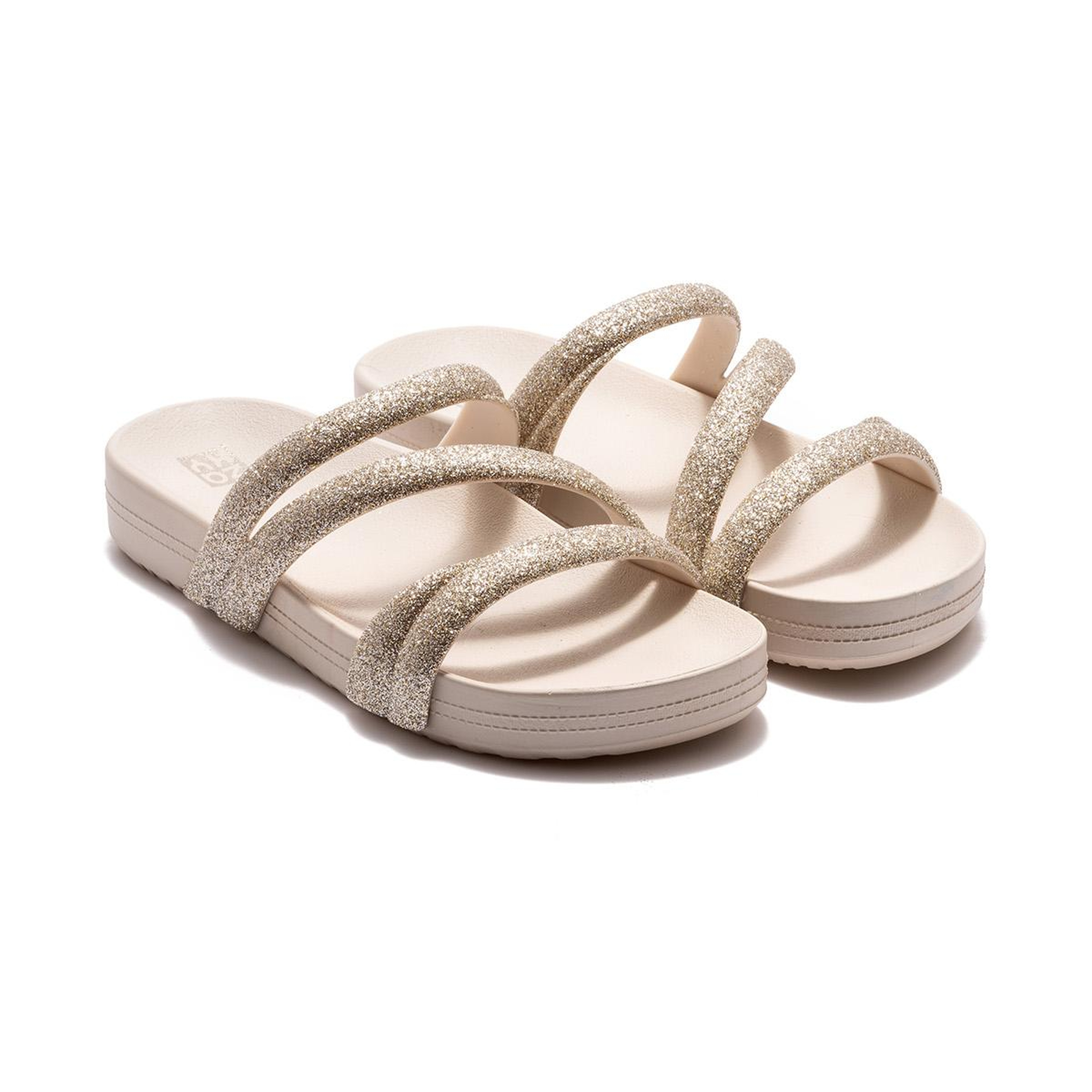 Glitter Tam Ad Kadın Terlik Bej 35/42