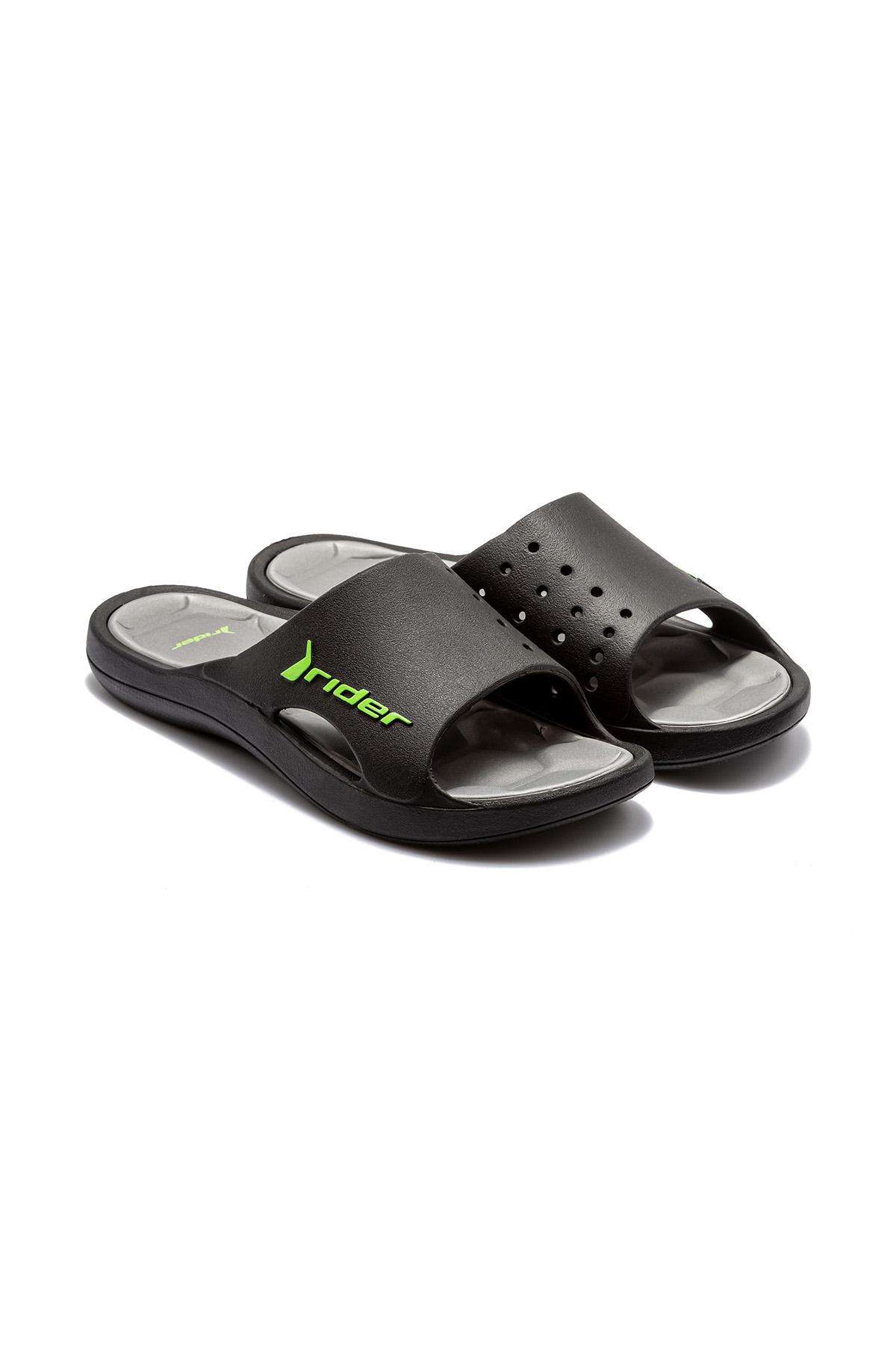 Bay Erkek Terlik Siyah-Yeşil 39/46