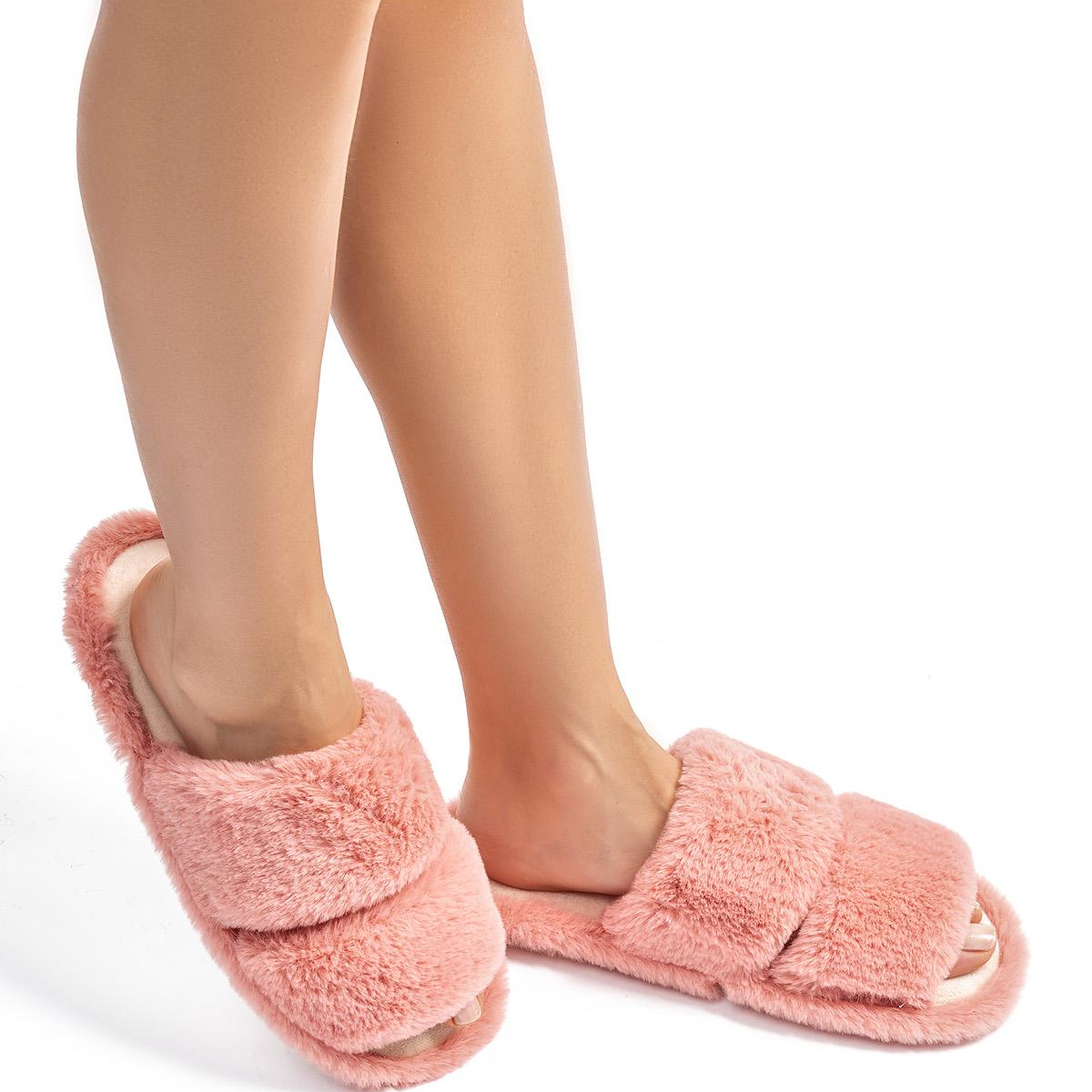 Mona Peluş Kadın Ev Terliği Pembe 36/41