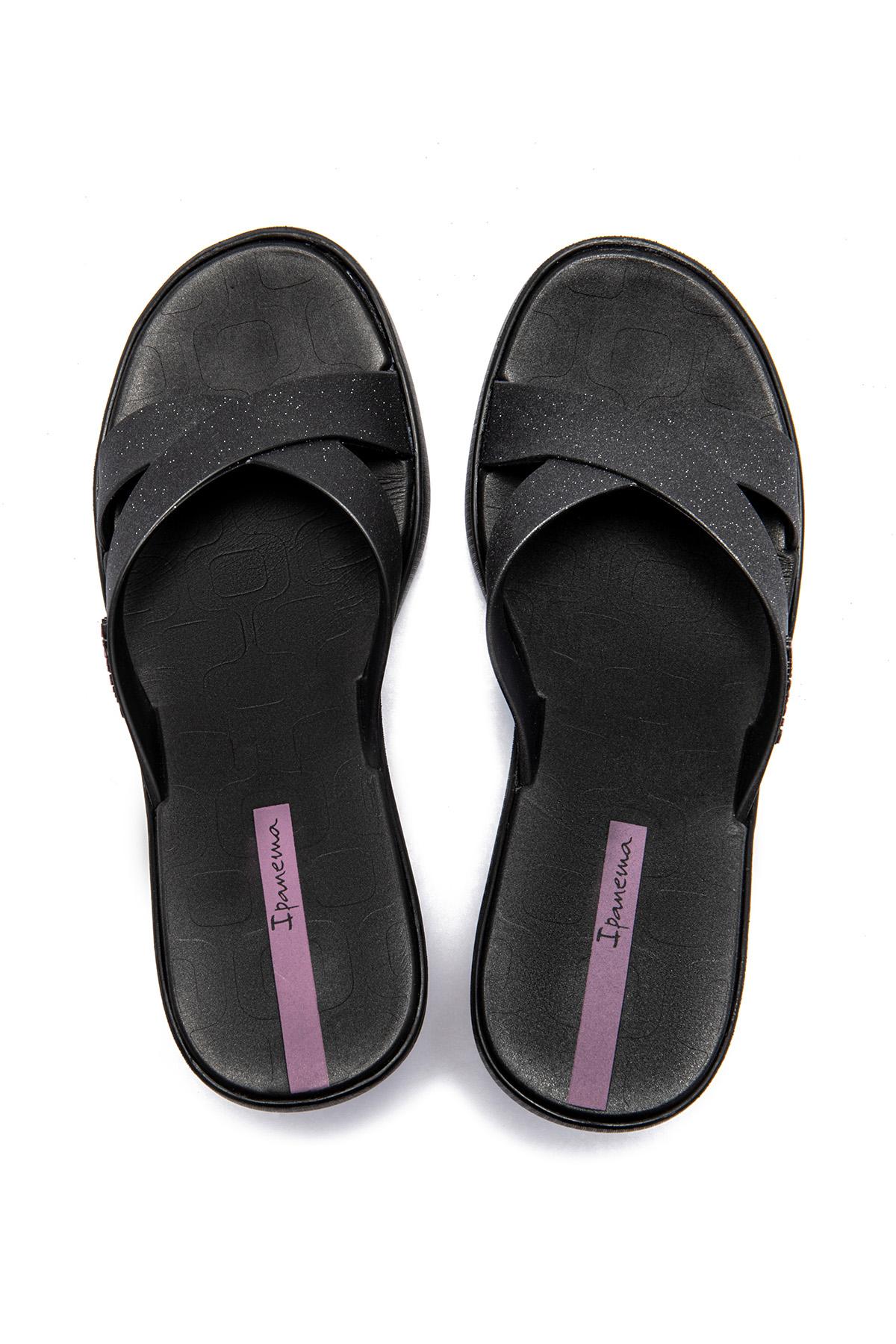 High Fashion Slide Topuklu Kadın Terlik Siyah 35/40